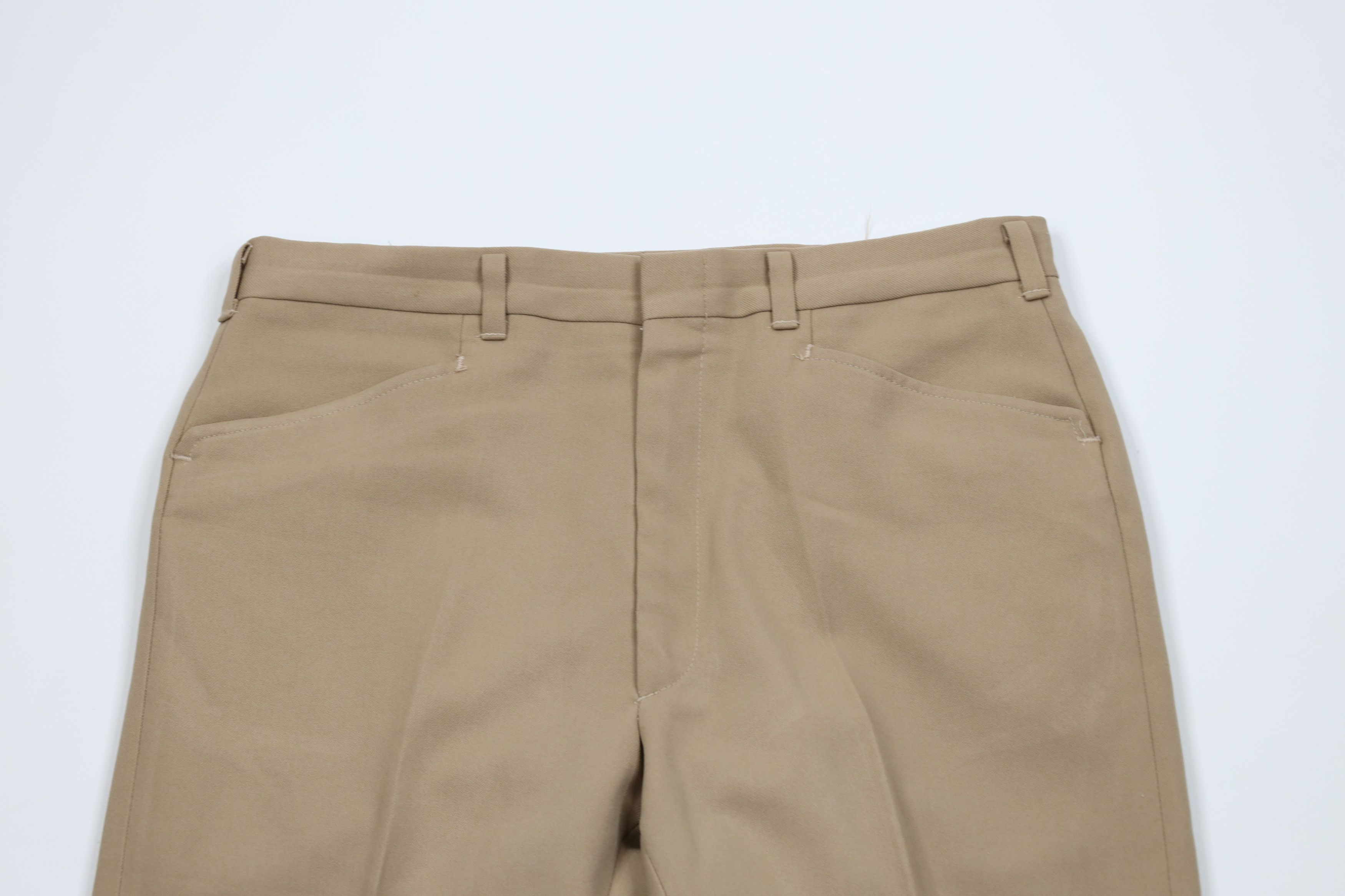 Vintage Vintage 70s Streetwear Flared Wide Leg Chino Pants Beige USA Size US 34 / EU 50 - 2 Thumbnail