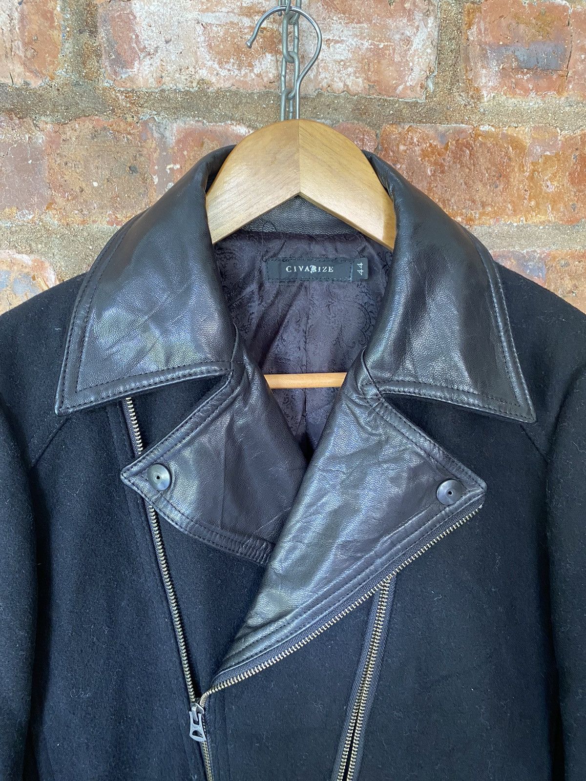 CIVARIZE Civarize Japan doube leather collar Asmetrical zipper Size US S / EU 44-46 / 1 - 4 Thumbnail