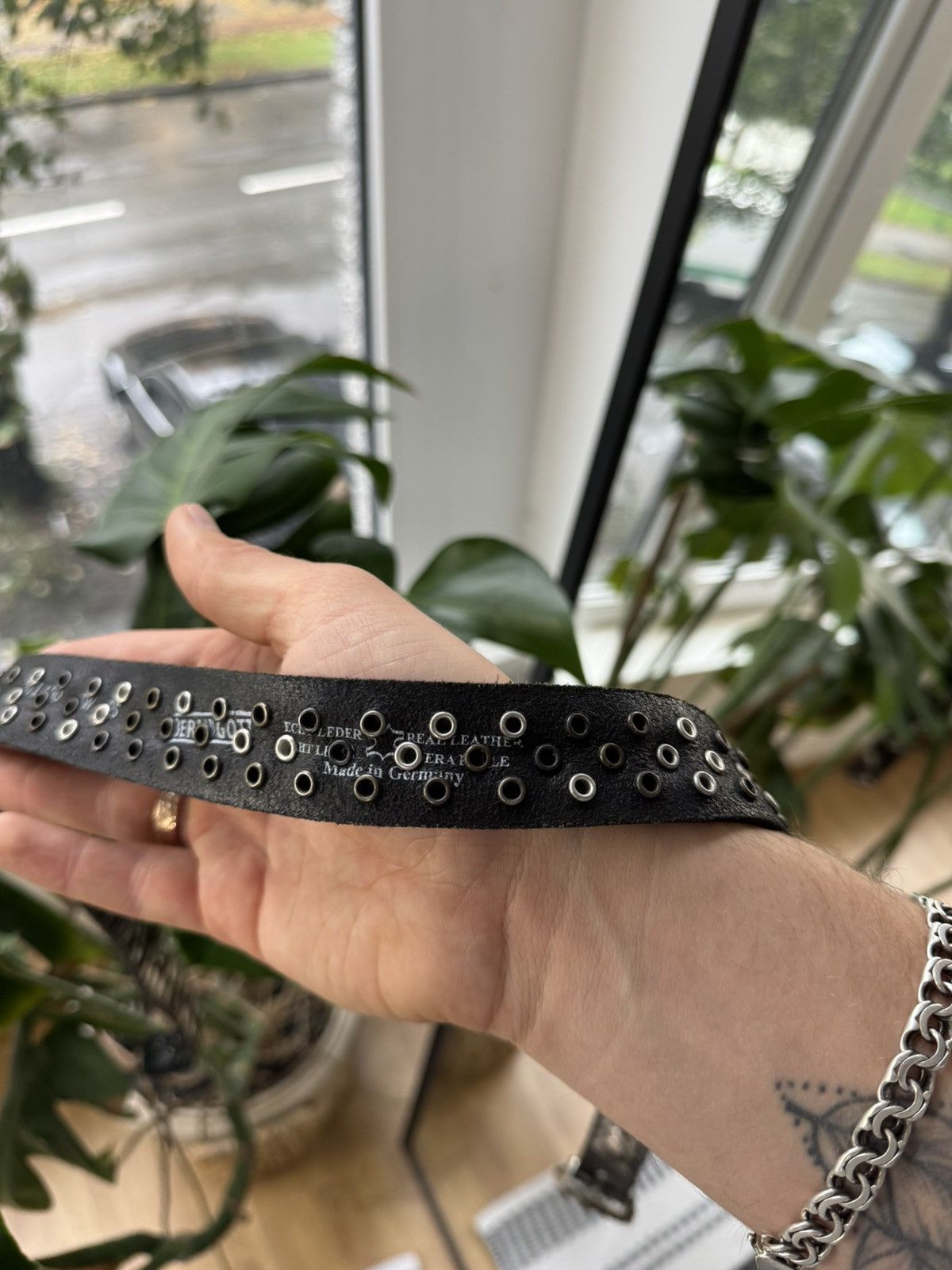 Vintage Vintage Y2K leather belt with buttons size 34-36 Size 34 - 7 Thumbnail