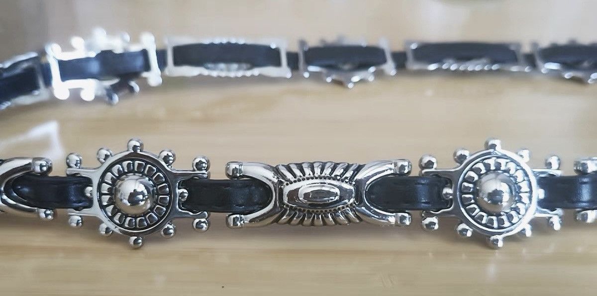 Japanese Brand × Vintage Retro punk rock multi pendant faux leather belt Size ONE SIZE - 4 Thumbnail