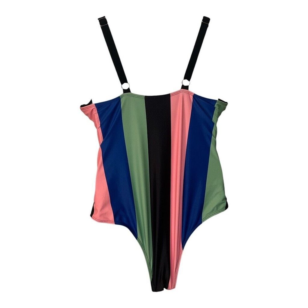 Shein Shein One piece multicolor striped swimsuit Size ONE SIZE - 3 Thumbnail