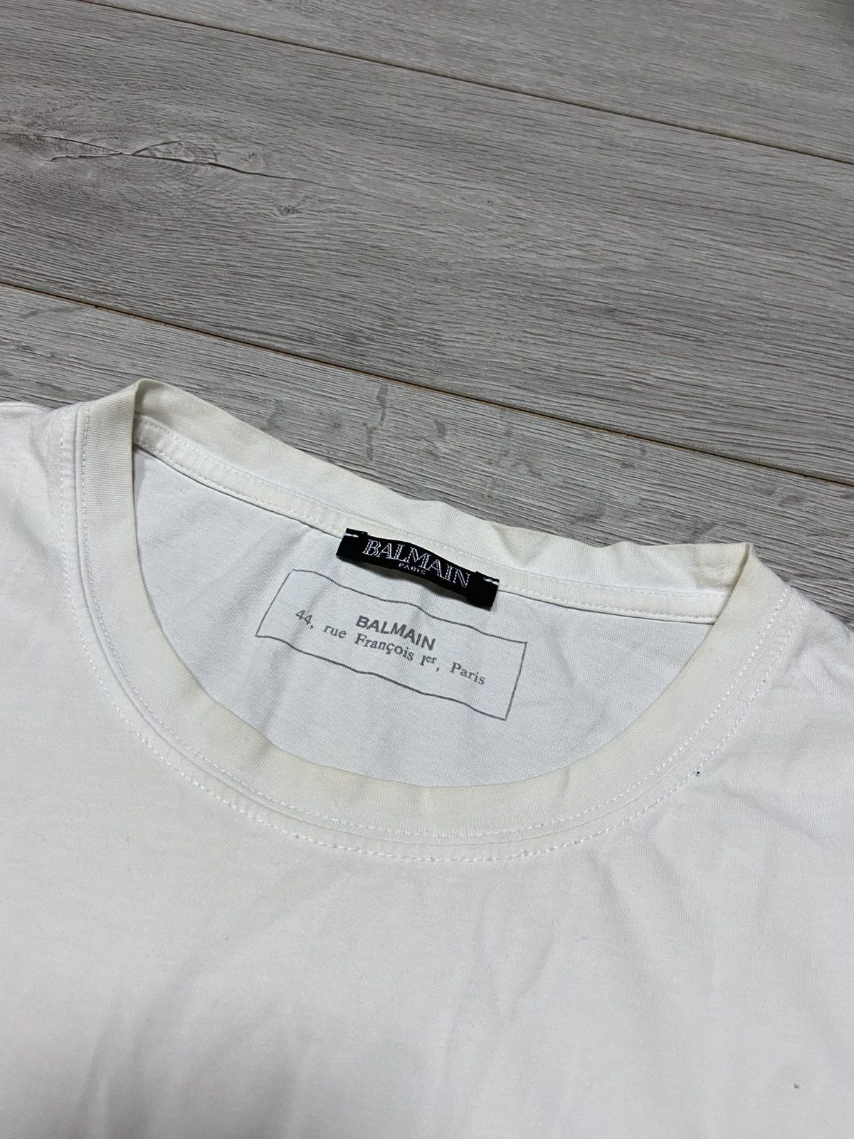 Balmain Balmain big logo spell out distressed tee t-shirt Size US XL / EU 56 / 4 - 13 Thumbnail