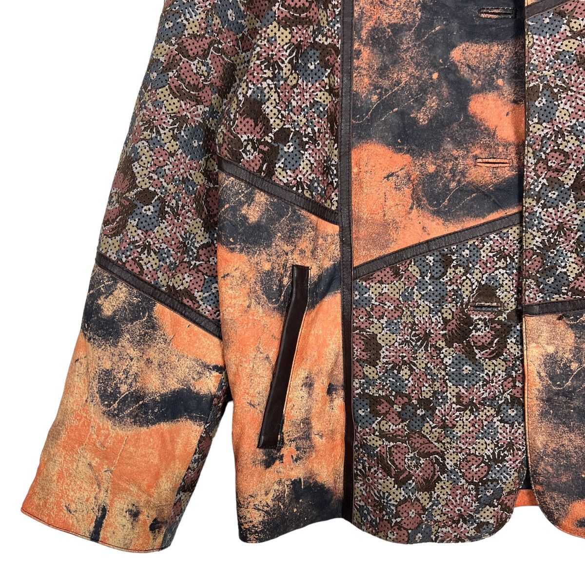 Japanese Brand 🔥 RARE VINTAGE PATCHWORK LEATHER JACKET NICE DESIGN Size US M / EU 48-50 / 2 - 4 Thumbnail