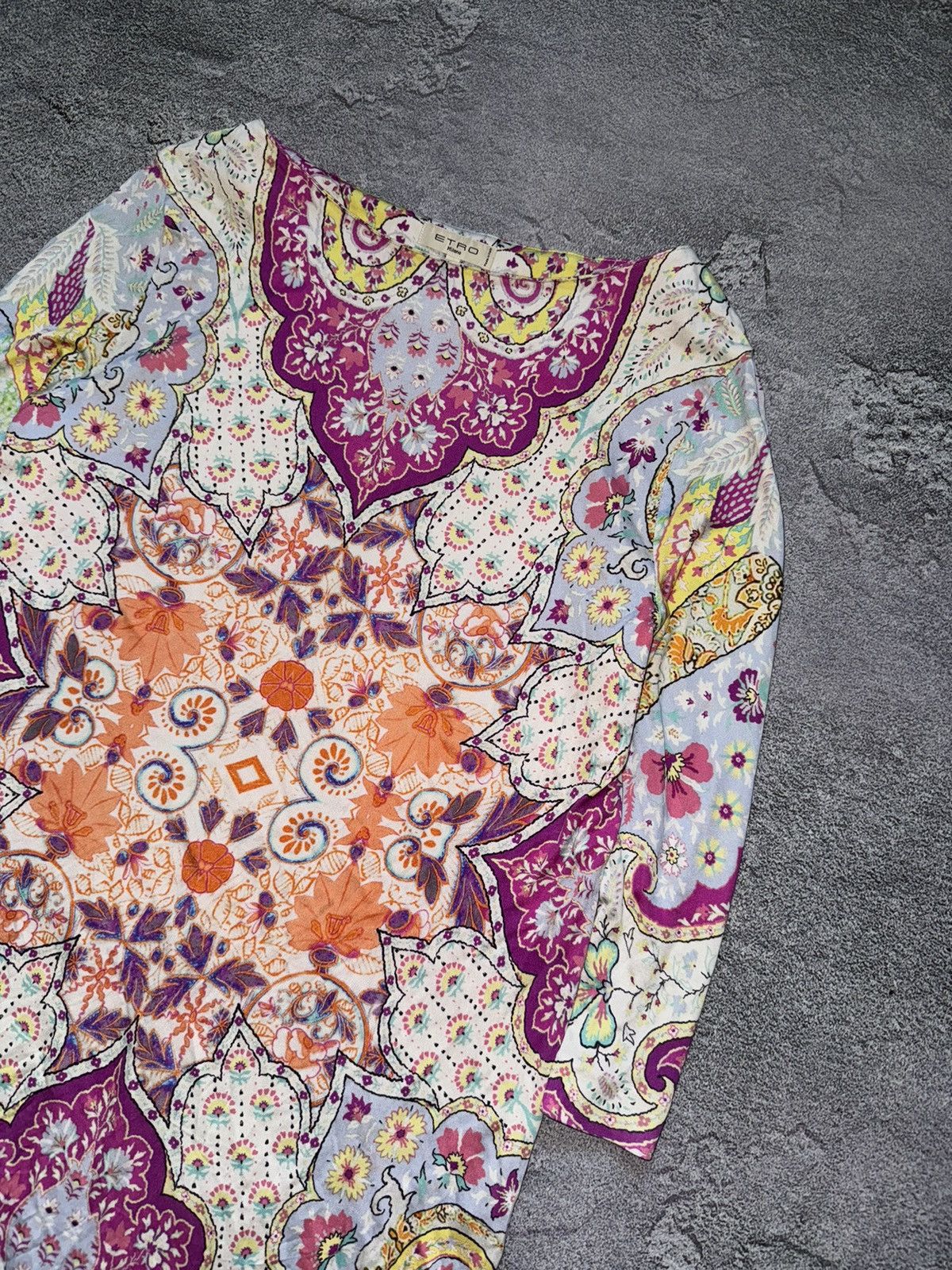 Etro Etro 44IT all printed flowers 🌺 long dress / long sleeve Size M / US 6-8 / IT 42-44 - 4 Thumbnail