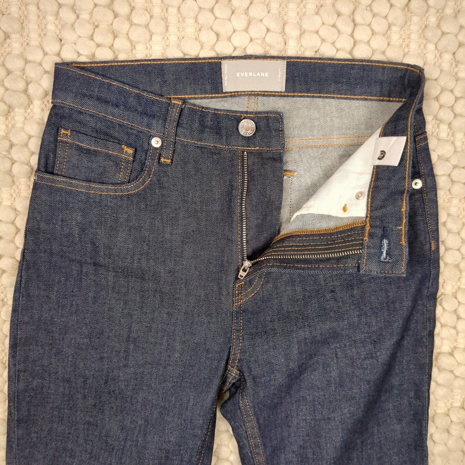 Everlane Everlane High Rise Dark Wash Slim Jeans Sz 27 Size 27" / US 4 / IT 40 - 4 Thumbnail