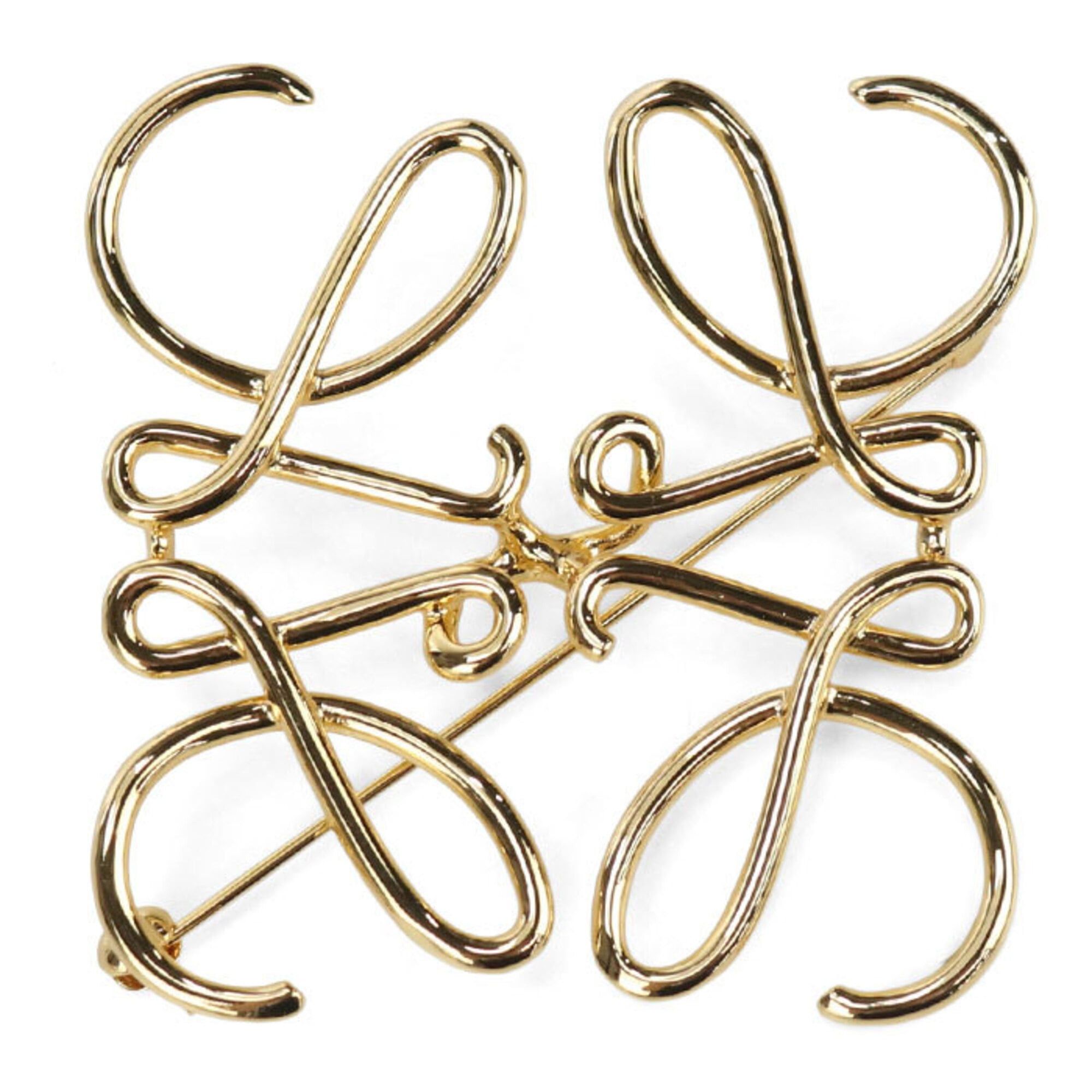 Loewe LOEWE Anagram Brooch for Women, Gold Size ONE SIZE - 1 Thumbnail