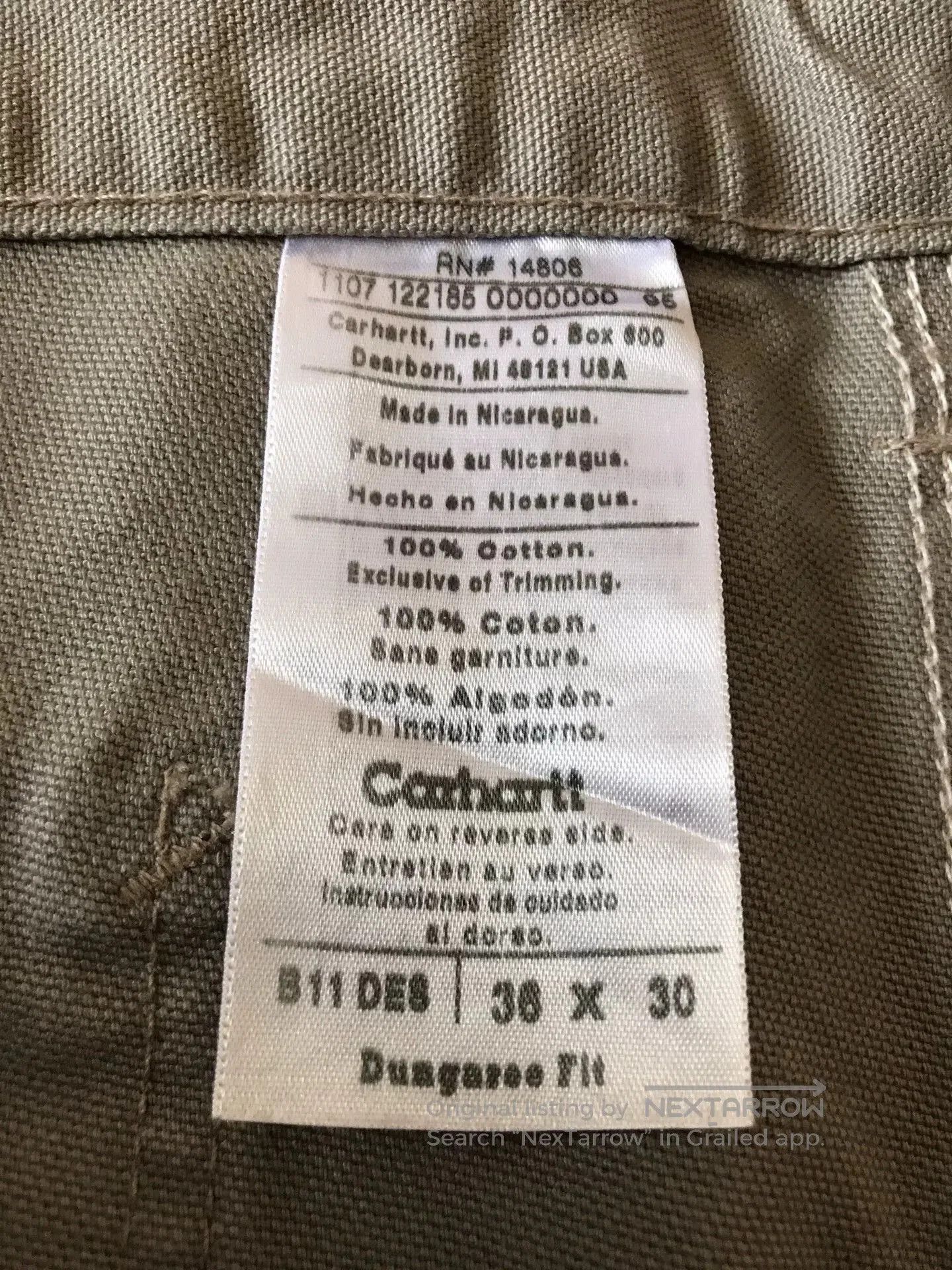 Carhartt Carhartt B11 DES Cargo Pants W36L30. Size US 36 / EU 52 - 9 Thumbnail