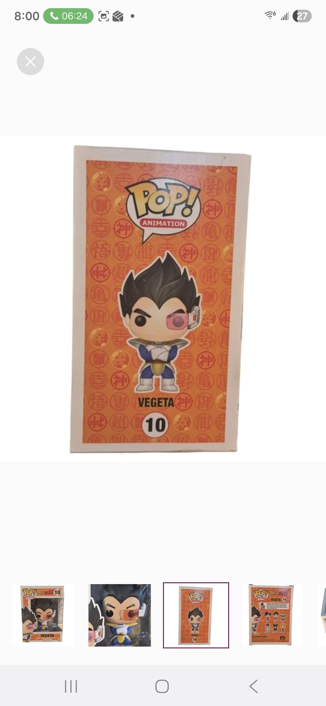 Other Funko × Dragon Ball Z VEGETA Funko POP Vinyl Figure Size ONE SIZE - 3 Thumbnail