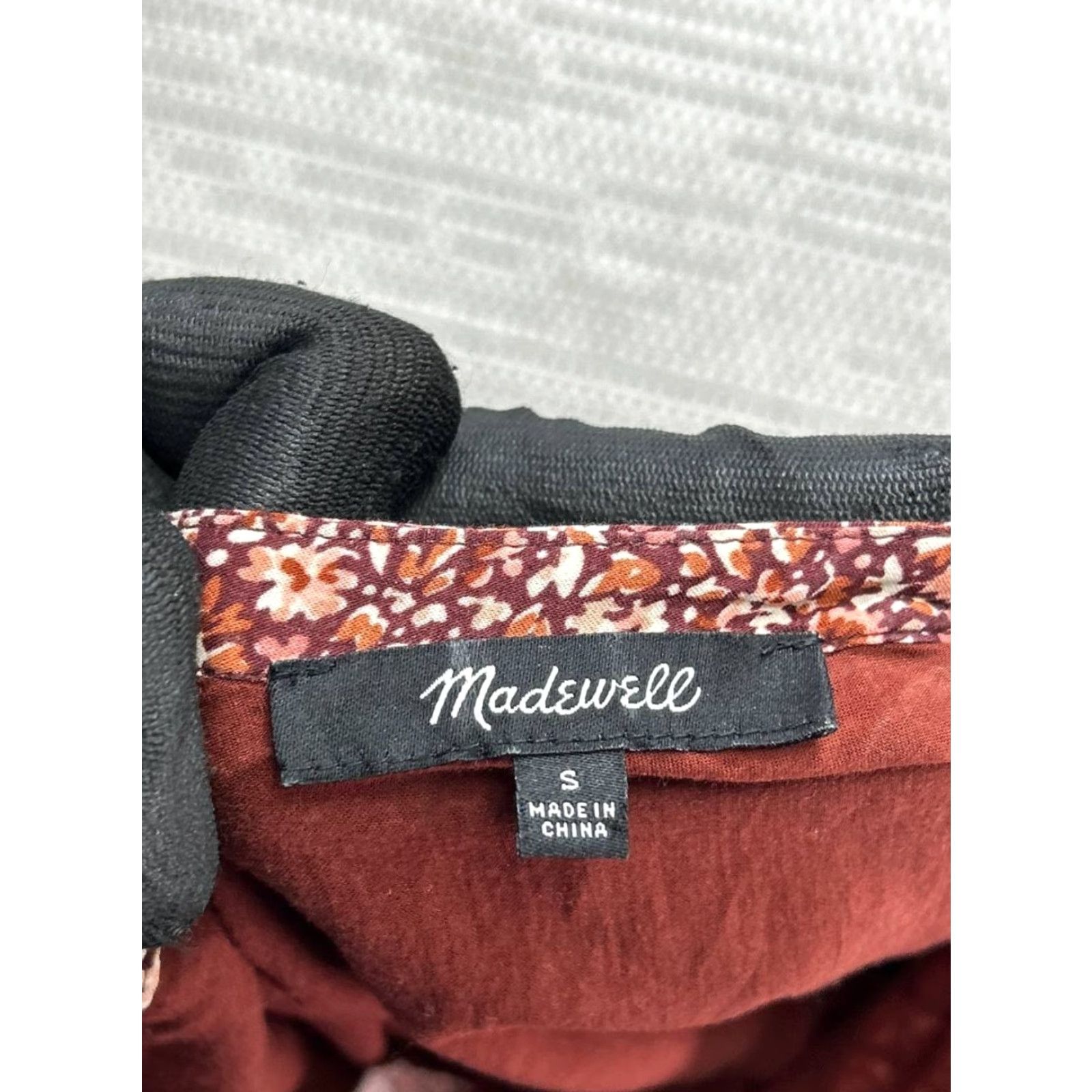 Madewell Madewell Dress Womens Small Brown Floral Cotton Blend Blouson Size S / US 4 / IT 40 - 3 Thumbnail