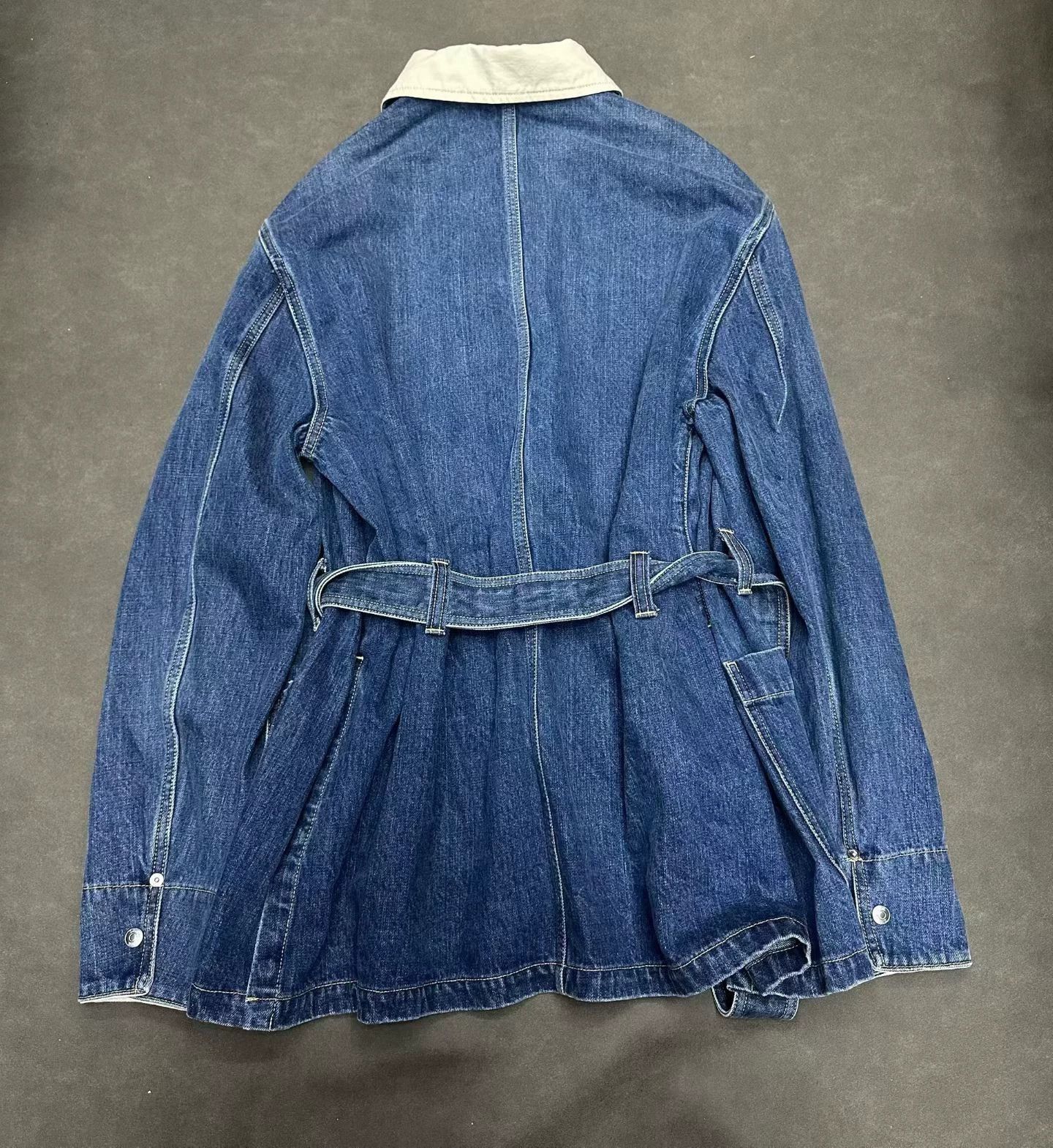 Dior Dior Embroidered Logo Tie Denim Midi Blue Star Jacket Size US M / EU 48-50 / 2 - 2 Thumbnail