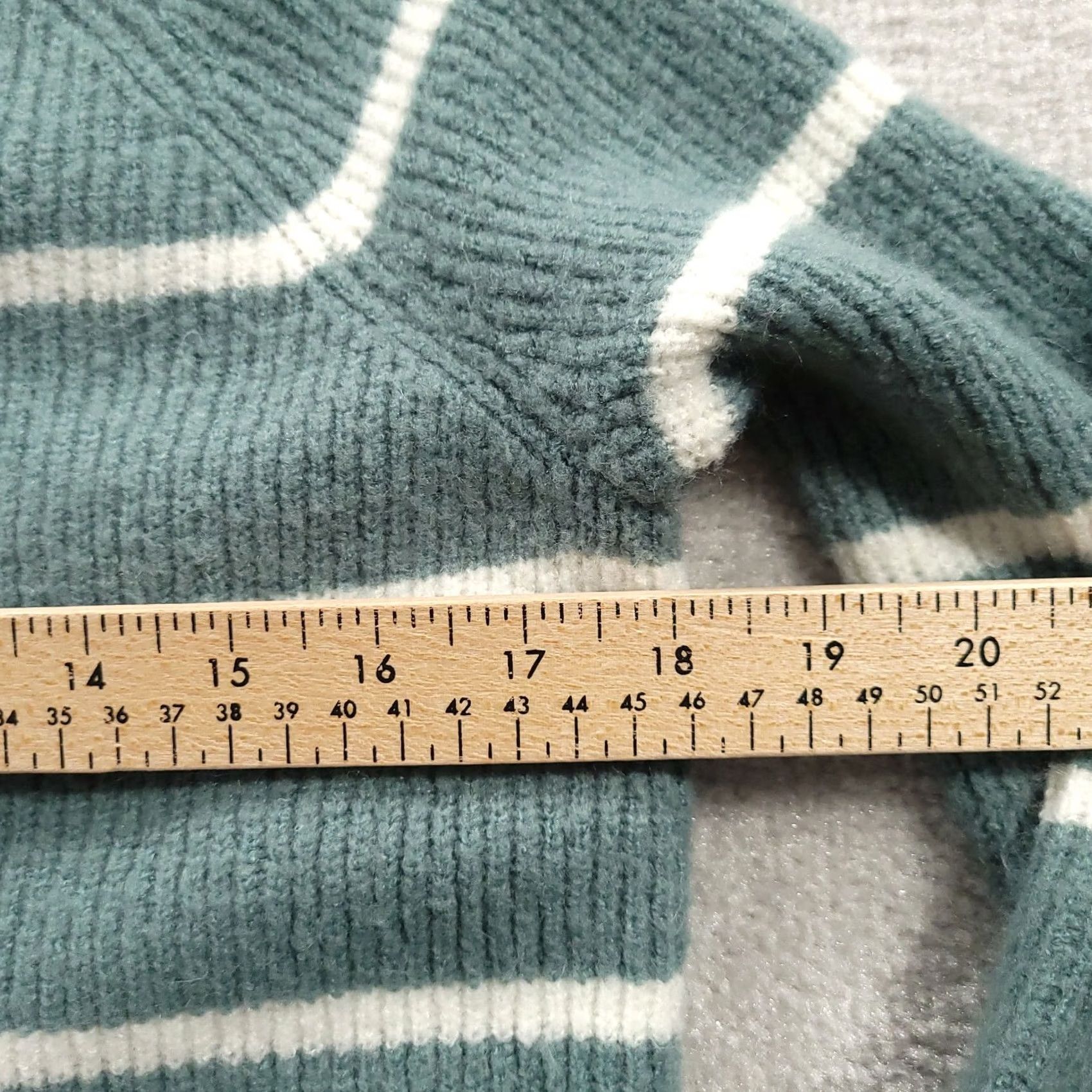 Vintage Pink Rose Sweater Striped Sz. Medium Laced Back Size M / US 6-8 / IT 42-44 - 4 Thumbnail
