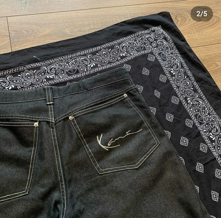 Karl Kani KARL KANI jeans shiny vintage baggy jeans silver metallic 34 Size US 34 / EU 50 - 5 Thumbnail