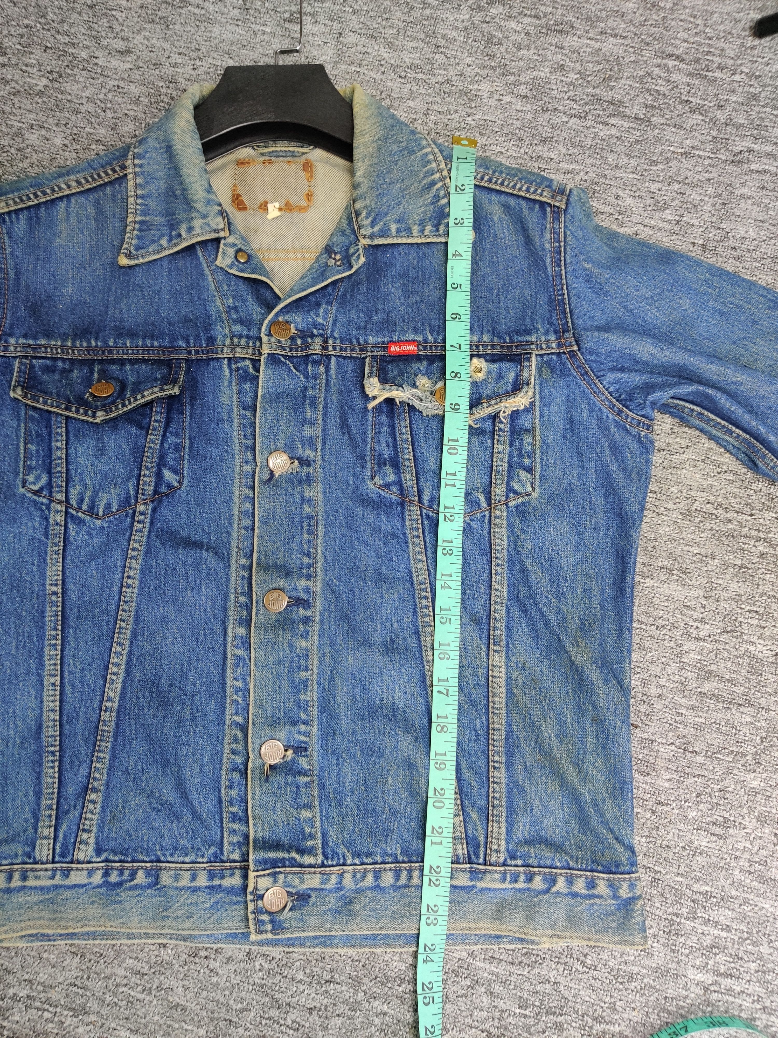 Big John Vintage 90s Big John Distressed Trucker Denim Jacket Size US M / EU 48-50 / 2 - 15 Thumbnail