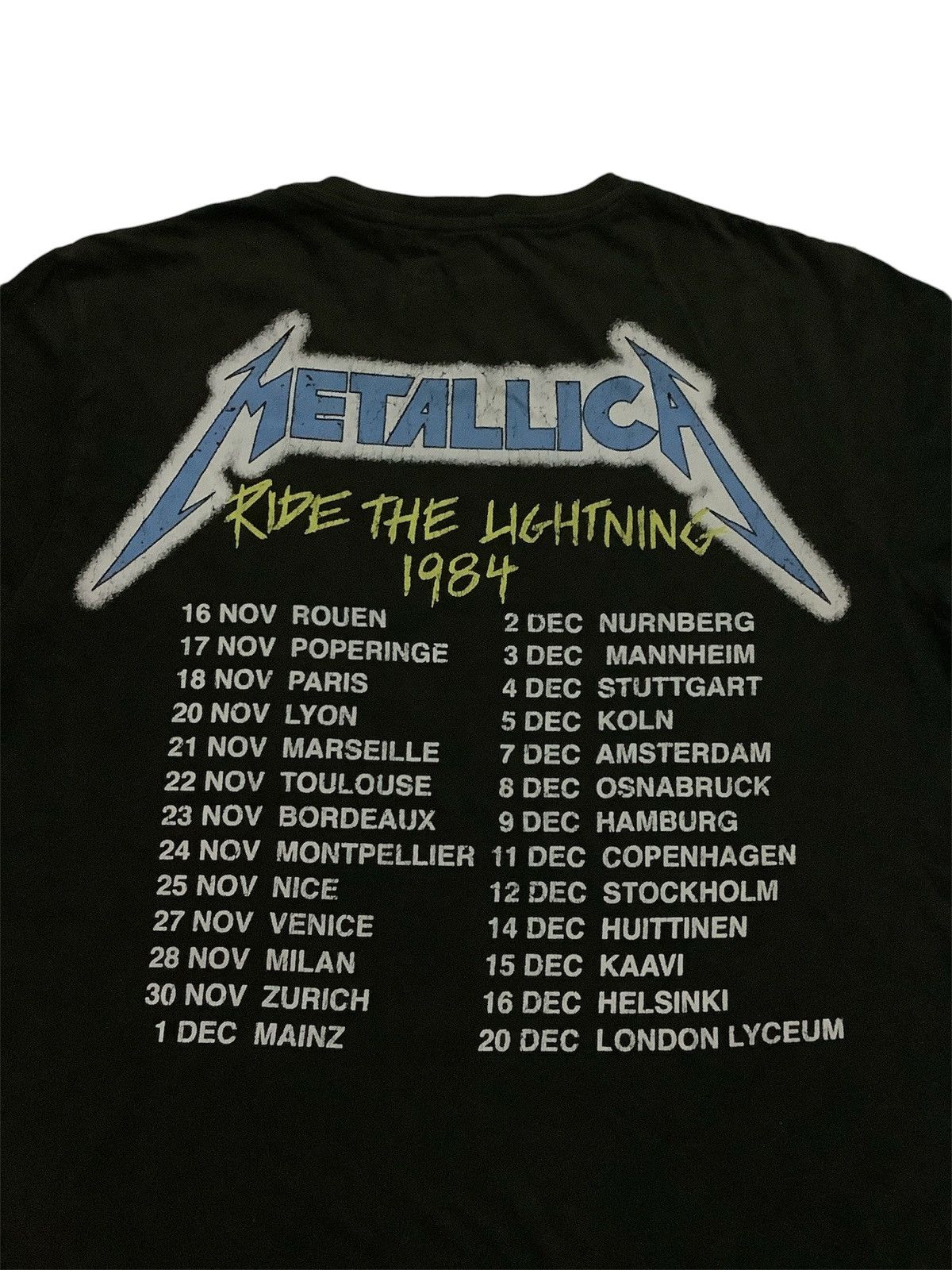 Band Tees × GU × Metallica Metallica Ride the Lightning 1984 Tour Tee Size S / US 4 / IT 40 - 4 Thumbnail
