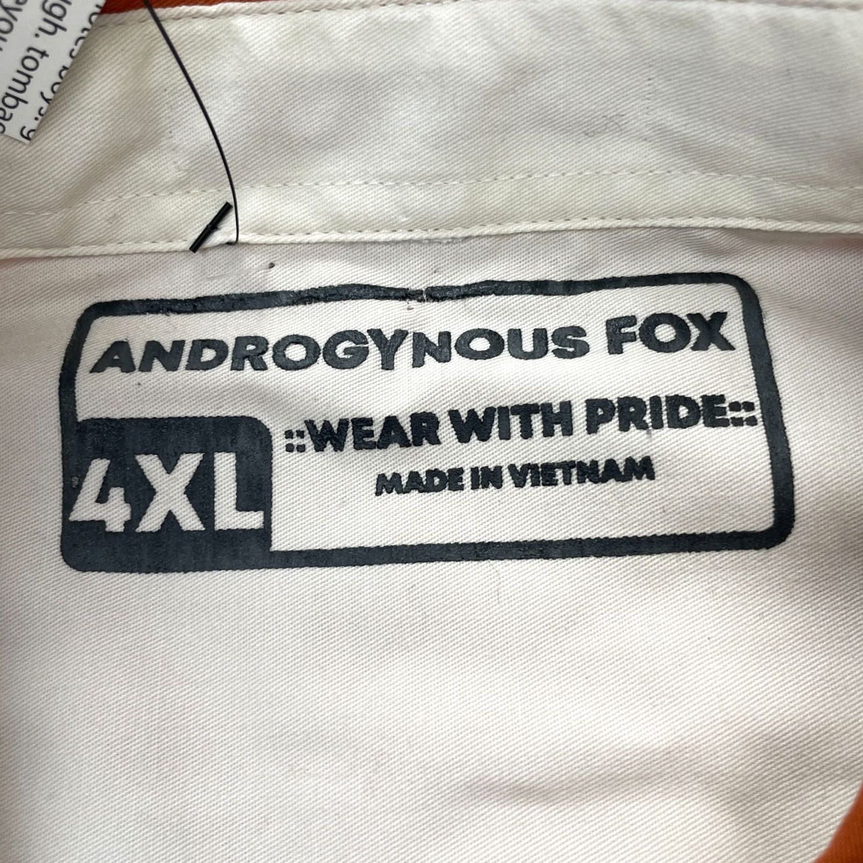 Vintage Androgynous Fox Shirt XXXXL Orange Cotton Button Up Casual Classic Pride Womens Regular Short Sleeve Collared Button-Up Size XXL / US 16-18 / IT 52-54 - 3 Thumbnail