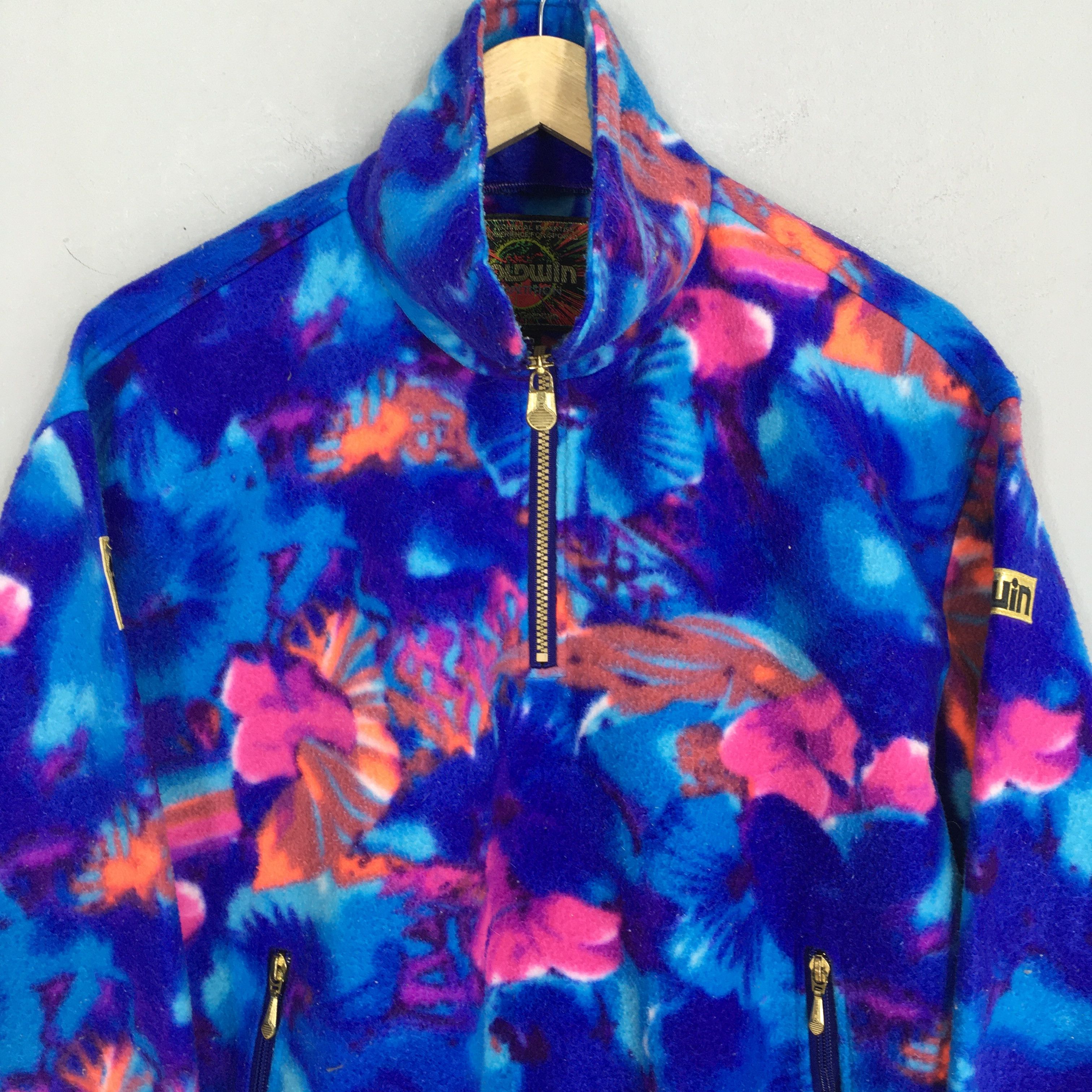 Goldwin Vintage Goldwin Japan Floral Fleece Jacket Medium Size US M / EU 48-50 / 2 - 2 Thumbnail