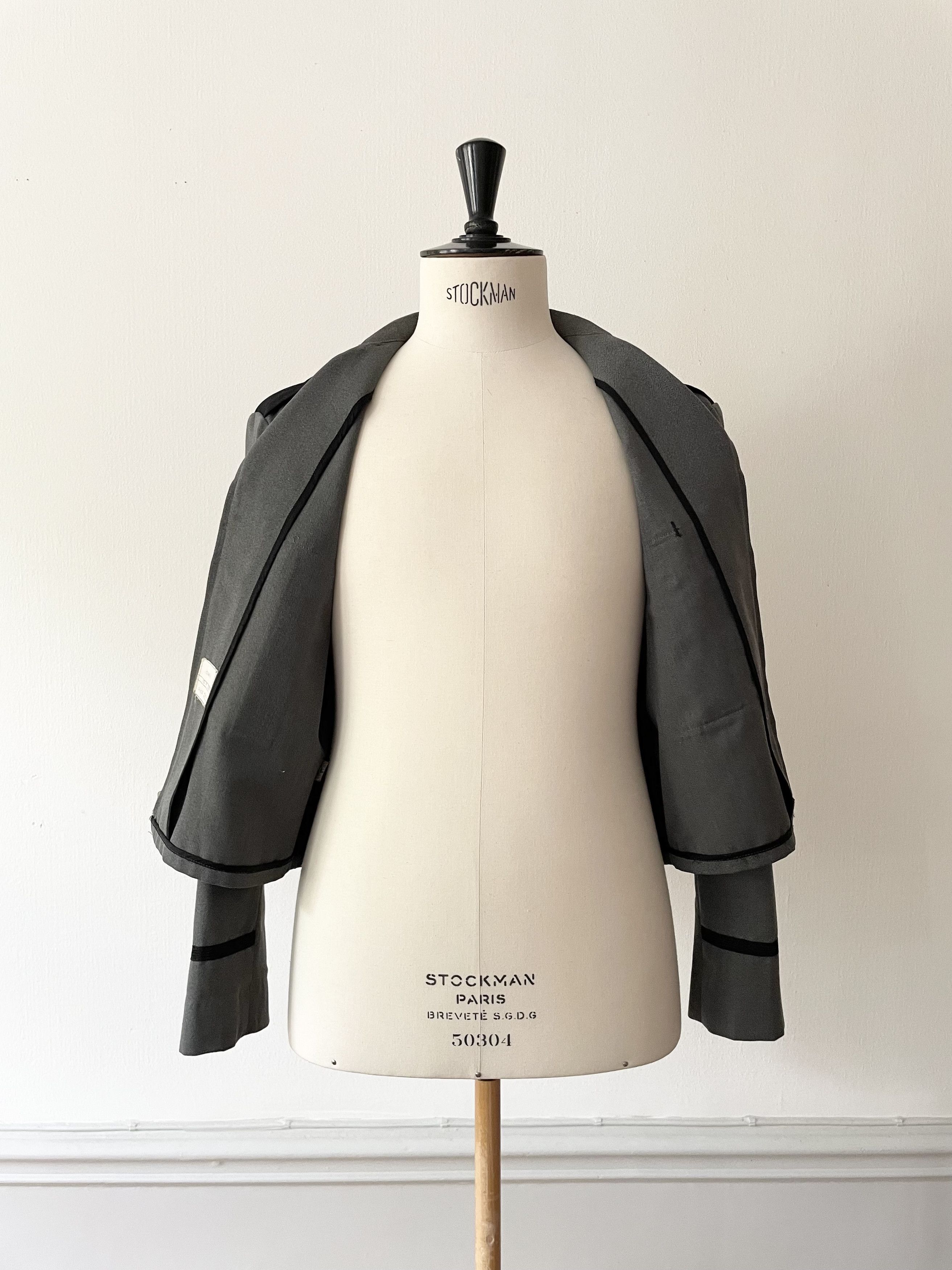 Vintage 1940's Two Tone Gabardine Uniform Work Jacket - Medium Size US M / EU 48-50 / 2 - 7 Thumbnail