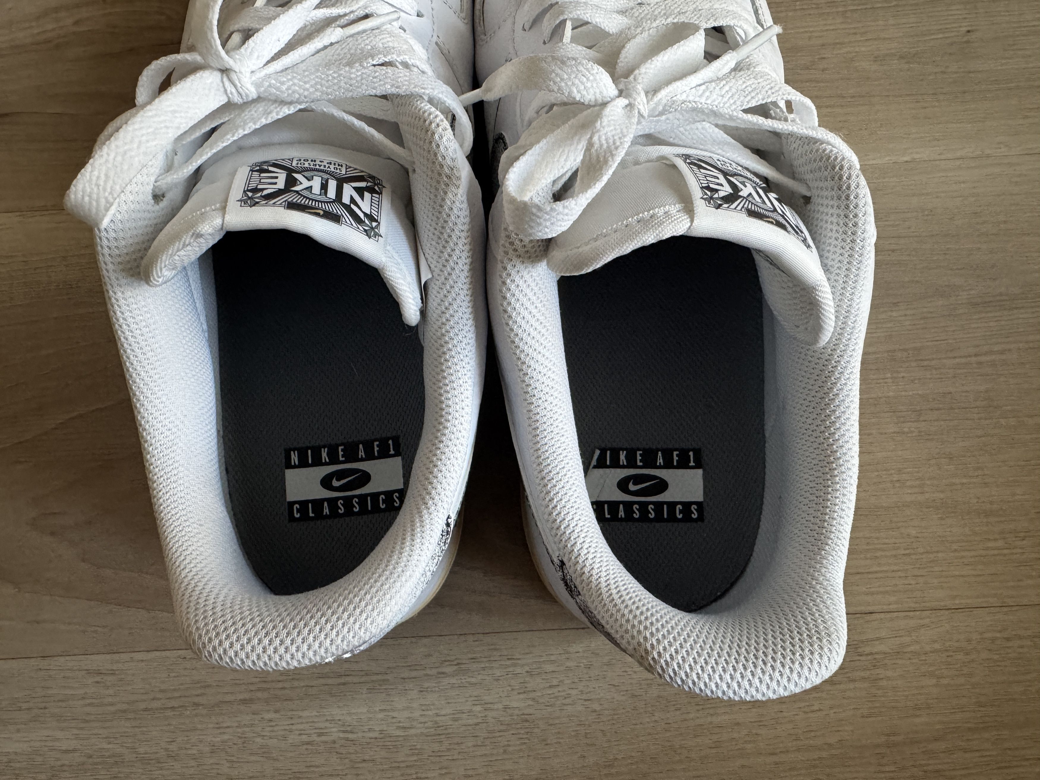Nike Nike Air Force 1 White/Grey '50 Years of Hip Hop' Sz 12 Size US 12 / EU 45 - 6 Thumbnail