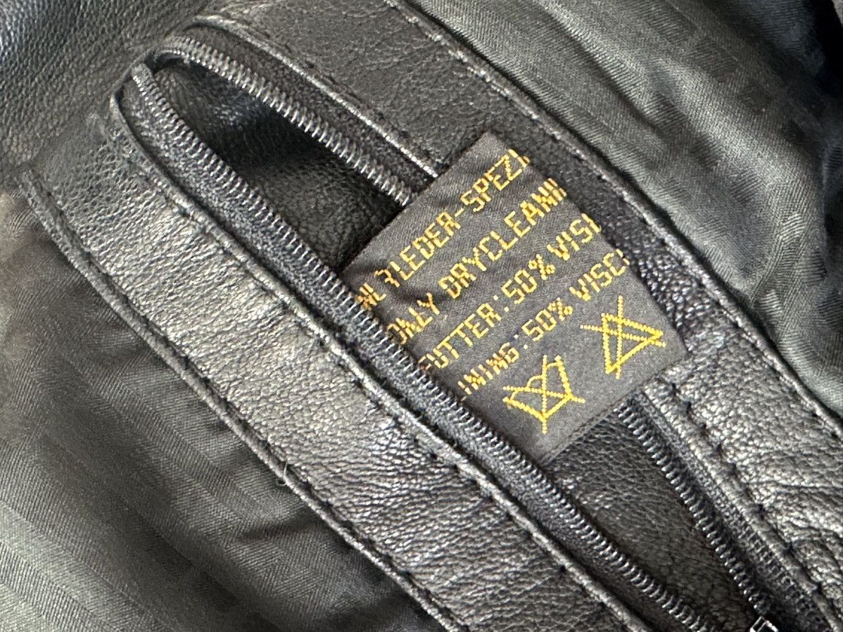 Vintage 🚨Vintage 90s Leather Biker Jacket-West Style Maison Margiela Size US L / EU 52-54 / 3 - 9 Thumbnail