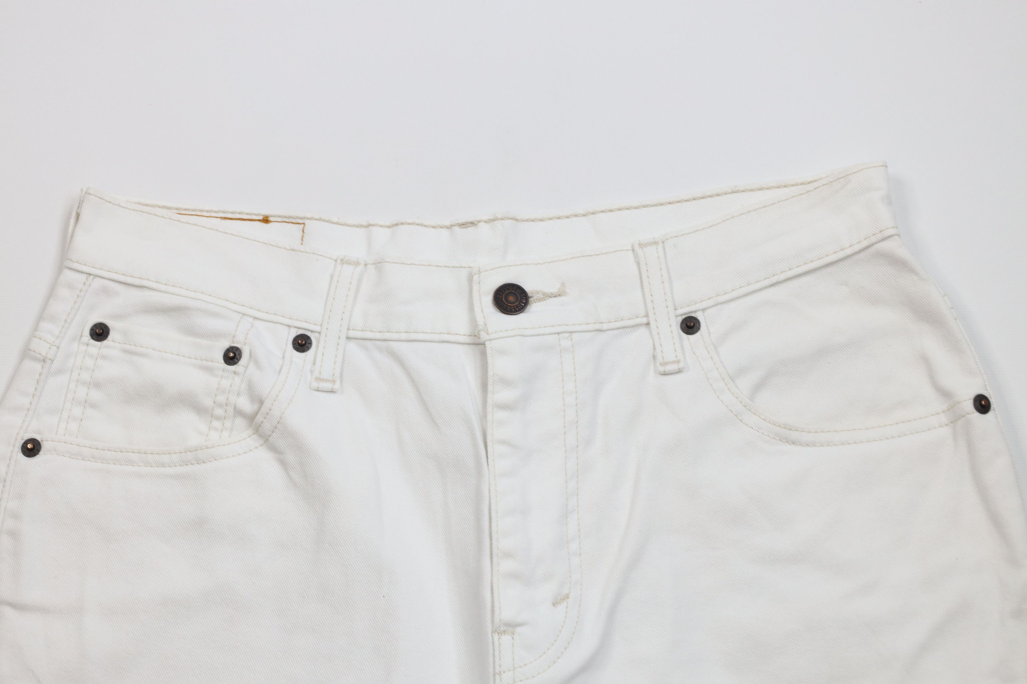 Levi's × Vintage Vintage Y2K Levis 569 Fit Denim Jean Shorts Jorts White Size US 30 / EU 46 - 2 Thumbnail