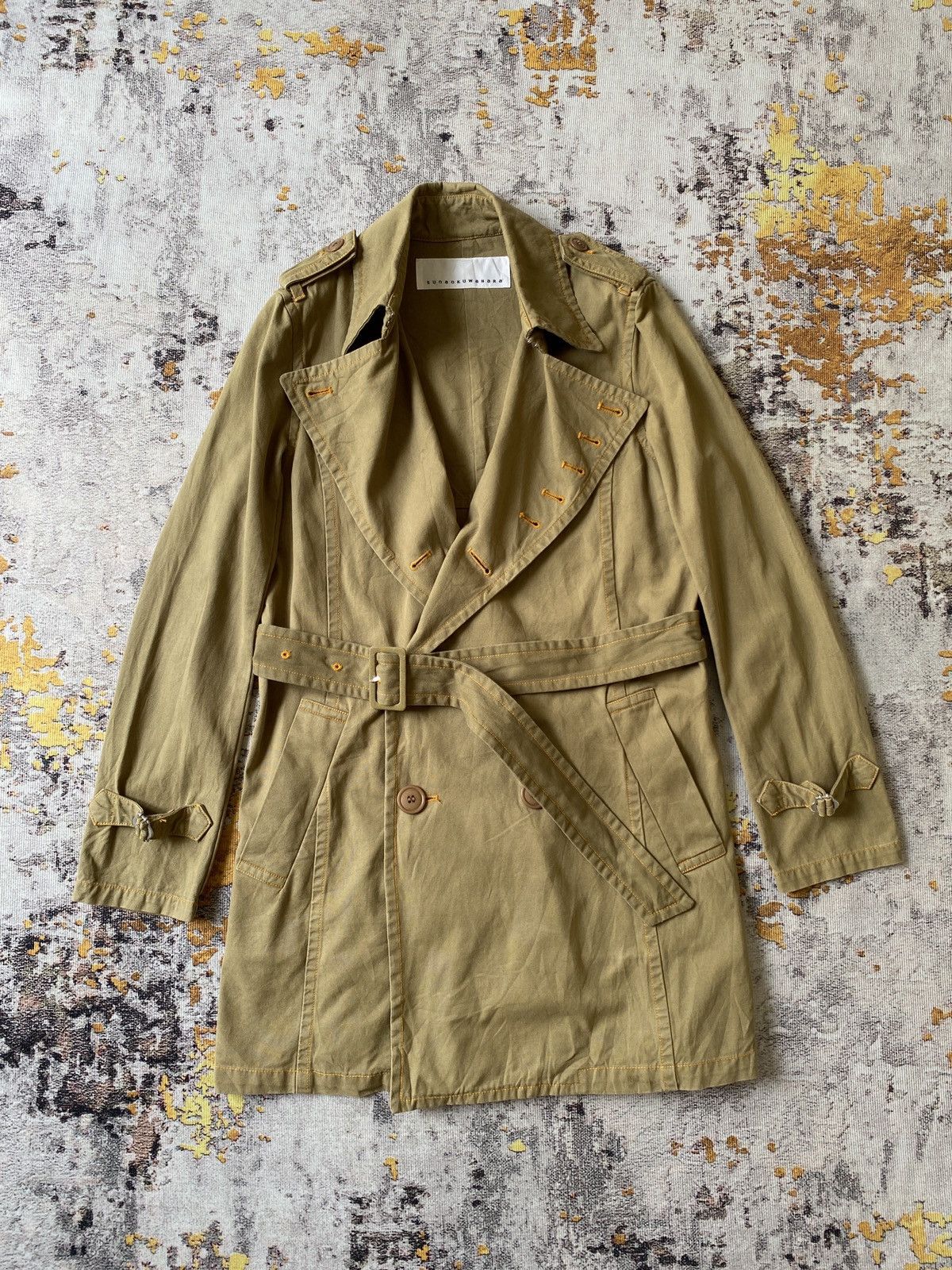 Issey Miyake Sunaokuwahara By Issey Miyake Trench Coat Jacket Size US M / EU 48-50 / 2 - 3 Thumbnail
