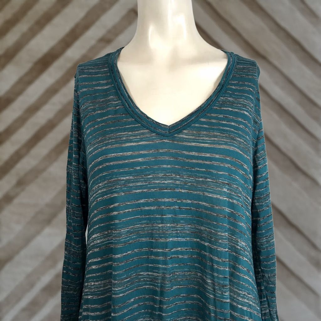 Altea VINTAGE? Comfy USA Teal Stripe Pocket Tunic Dress XS Size XS / US 0-2 / IT 36-38 - 1 Thumbnail