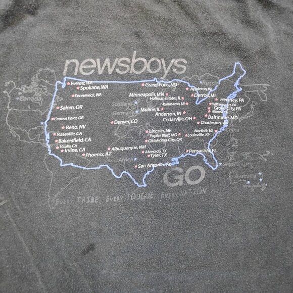 Band Tees Vintage Newsboys Go Tour T-Shirt Size US L / EU 52-54 / 3 - 5 Thumbnail