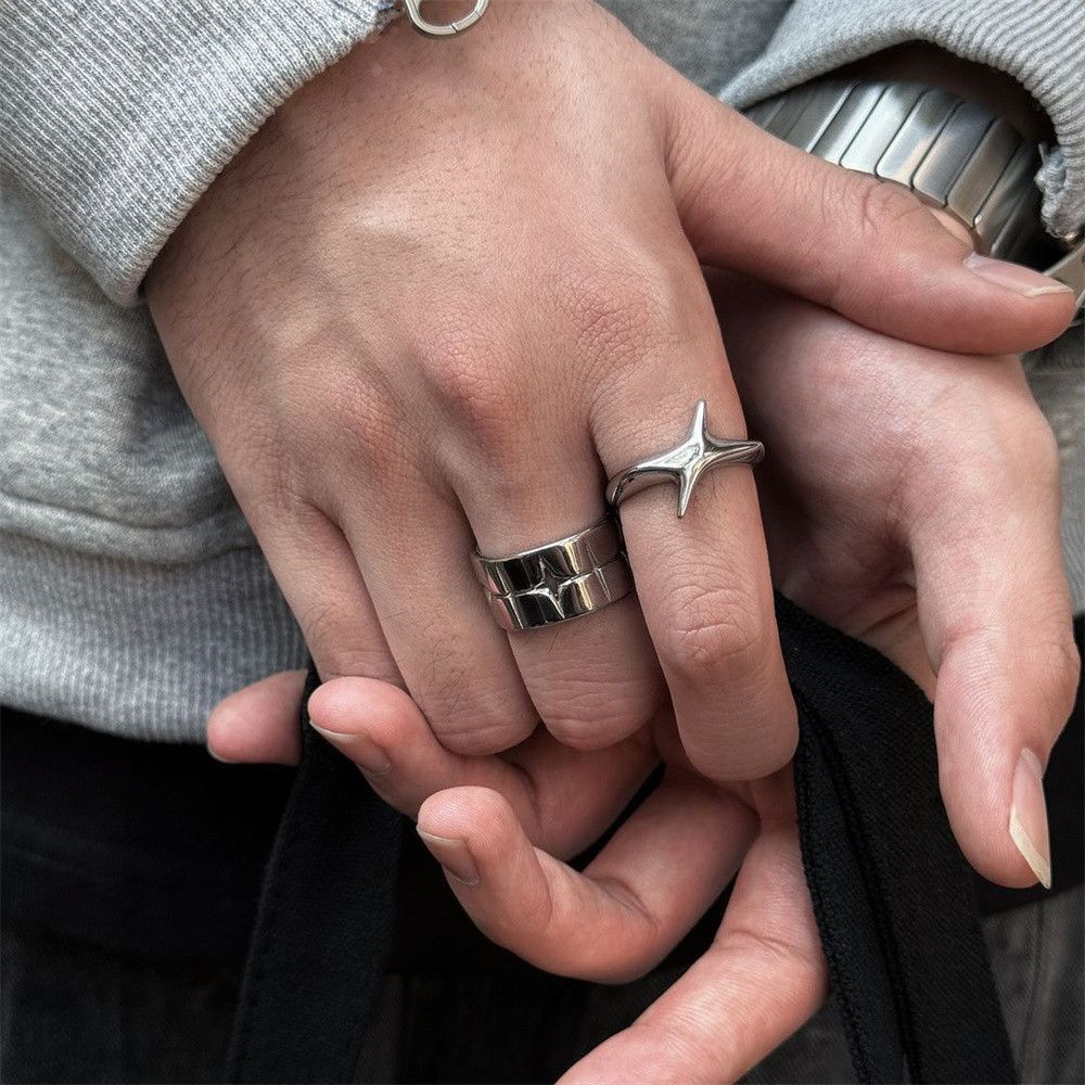 Jewelry Resizable Fashion Retro Star Rings Size ONE SIZE - 1 Thumbnail