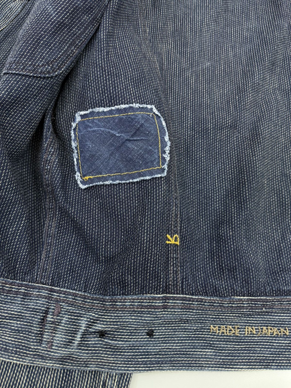 45rpm Vintage 45RPM Wabash Pinstripe Indigo Trucker Denim Jacket Size US M / EU 48-50 / 2 - 8 Thumbnail