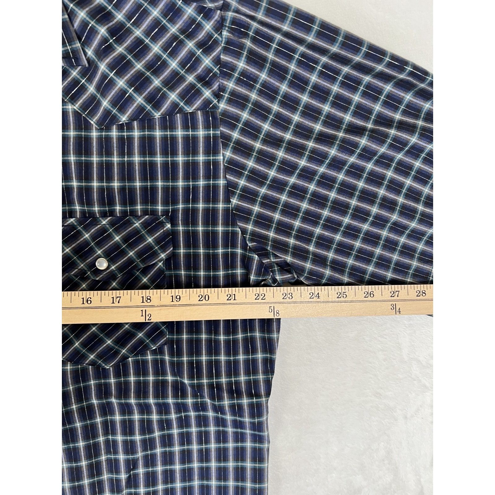Roper Vintage Roper Western Short Sleeve Plaid Pearl Snap Shirt Si Size US L / EU 52-54 / 3 - 5 Thumbnail