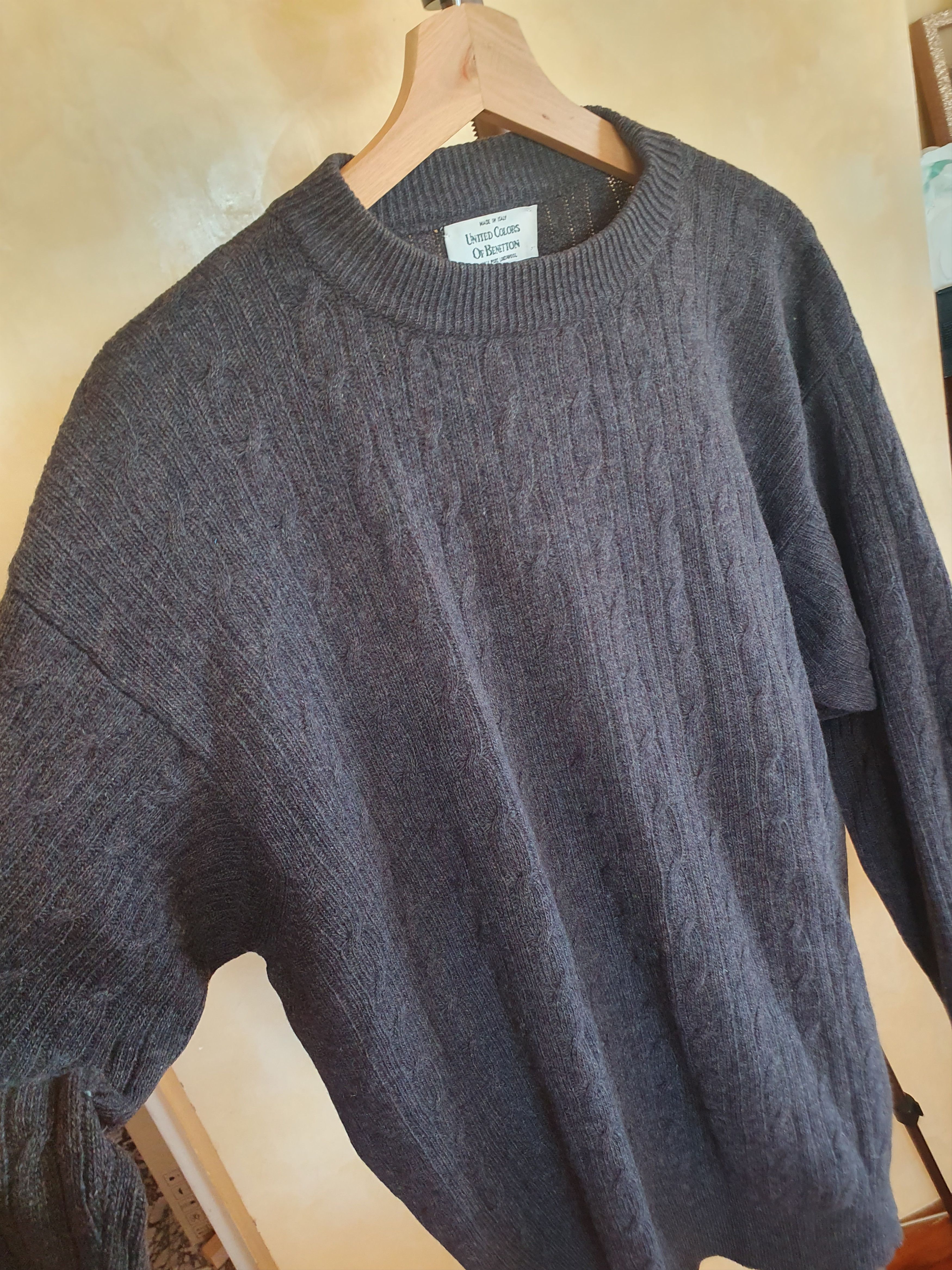 United Colors Of Benetton United Colors of Benetton 100% Lambs Wool Sweater L Size US L / EU 52-54 / 3 - 11 Thumbnail