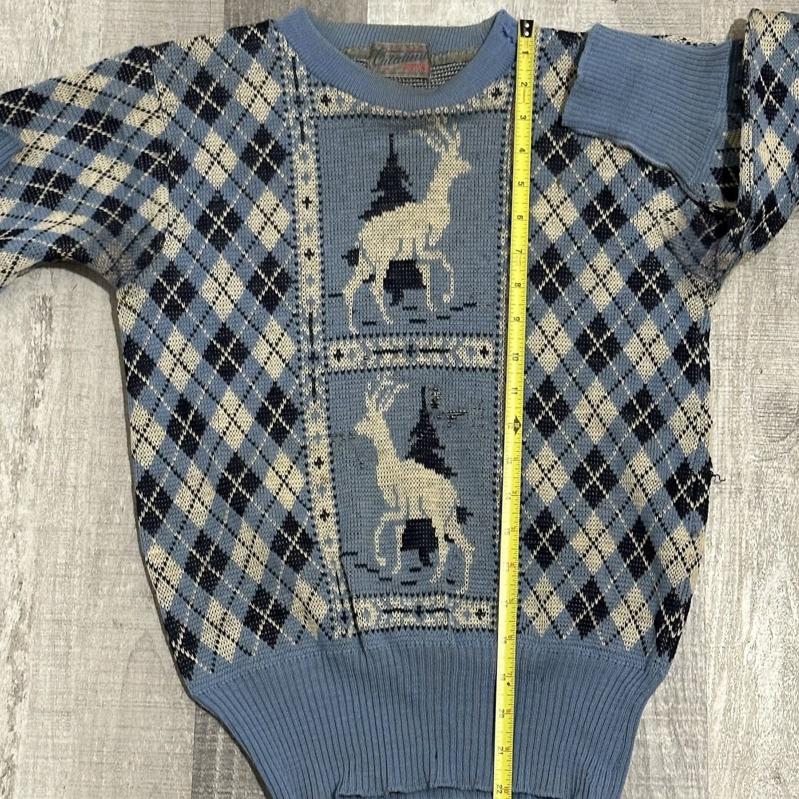Catalina Catalina Rare Vintage 1940’s Wool Knit Novelty Sweater Blue Size S / US 4 / IT 40 - 9 Thumbnail