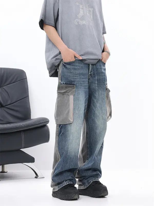 VIBE patchwork faded utility cargo jeans Size US 32 / EU 48 - 1 Thumbnail