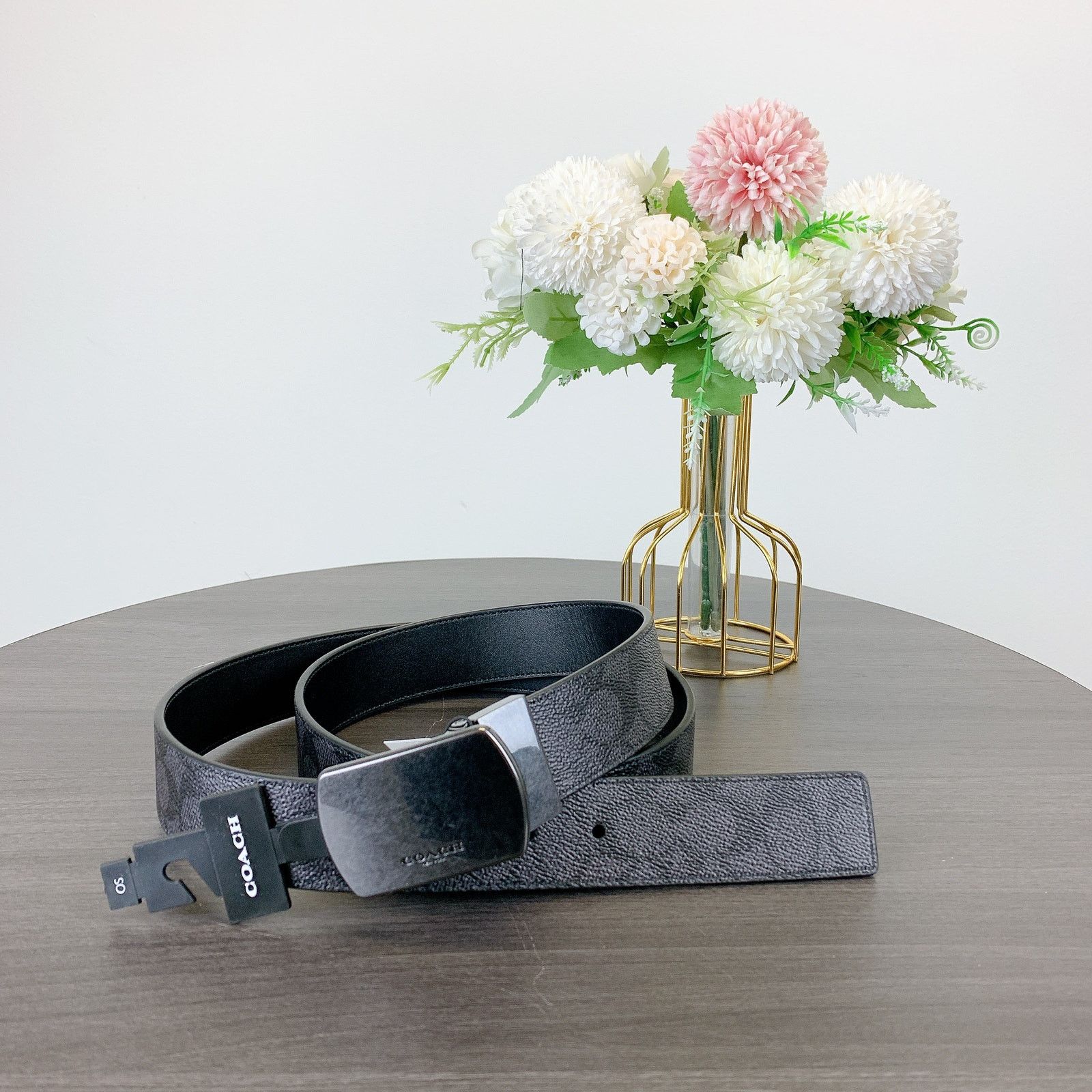 Coach Coach CY941 Plaque Buckle Cut Size Reversible Belt, 38 Mm Size ONE SIZE - 1 Thumbnail