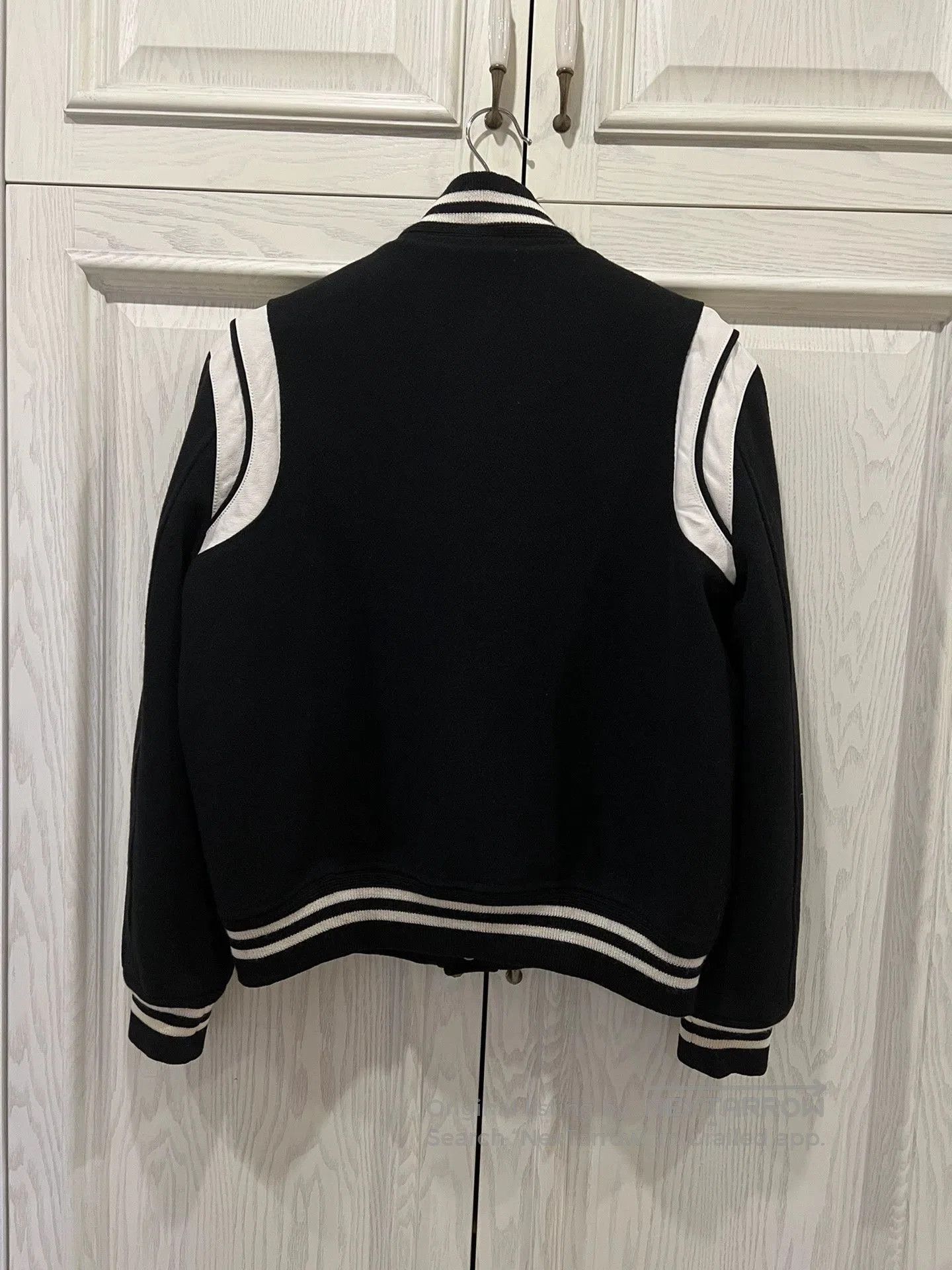 Saint Laurent Paris Saint Laurent Black and White Baseball Jacket. Size US L / EU 52-54 / 3 - 2 Thumbnail