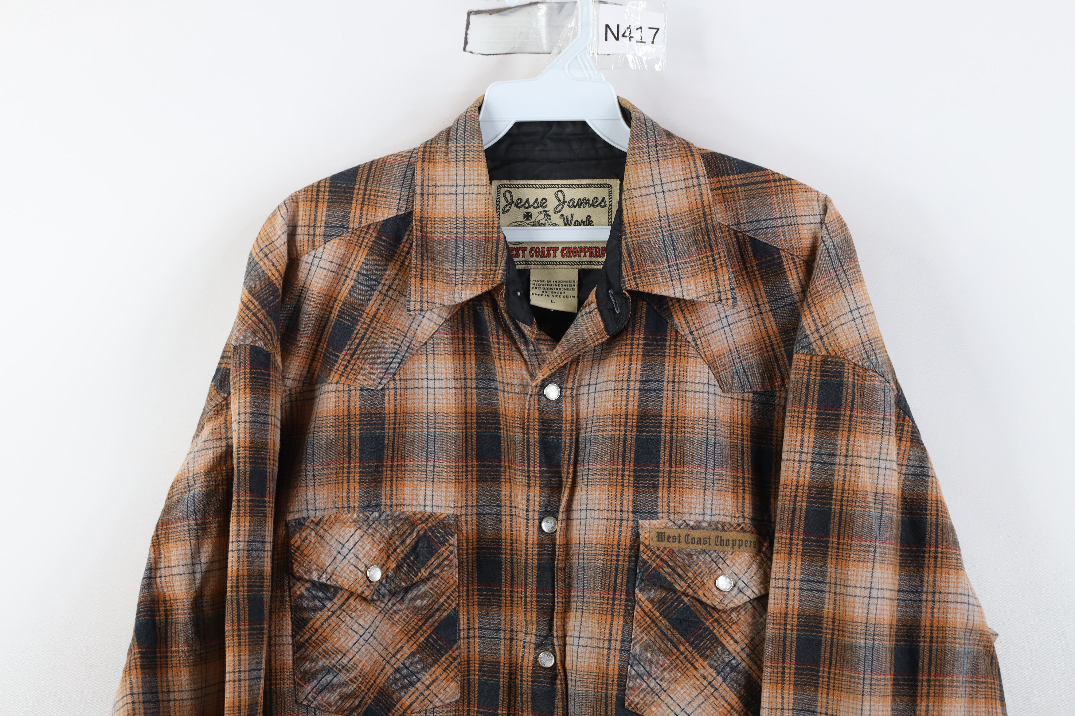 West Coast Choppers Vintage Jesse James West Coast Choppers Snap Button Shirt Size US L / EU 52-54 / 3 - 2 Thumbnail