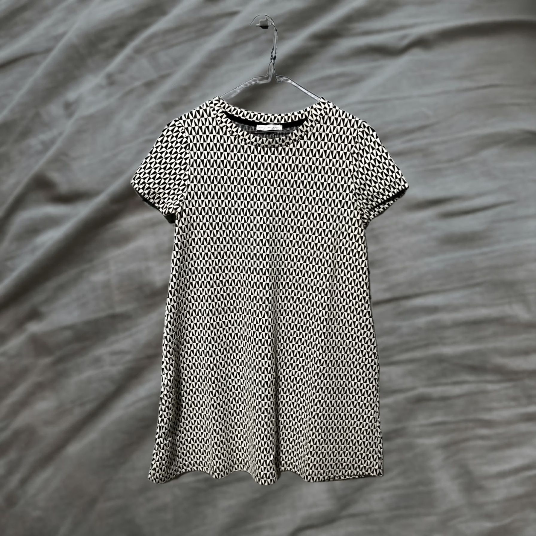 zara plaid knit dress Zara Women S Black Short Sleeve Stretch Pullover Womens bridal shower outfit