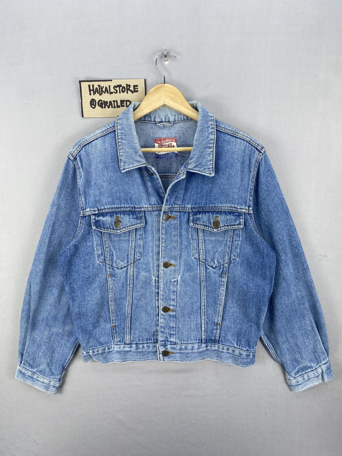 Vintage Vintage 90’s Pepsi Cola Trucker Denim Jacket Size US M / EU 48-50 / 2 - 1 Thumbnail