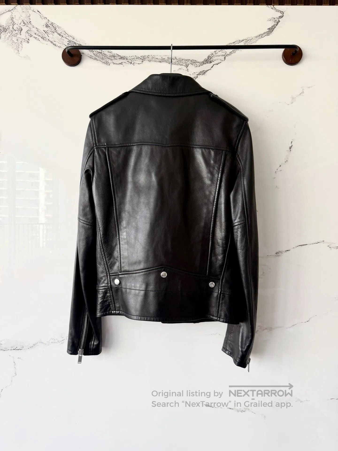 Saint Laurent Paris saint laurent black leather motorcycle jacket. Size US L / EU 52-54 / 3 - 3 Thumbnail