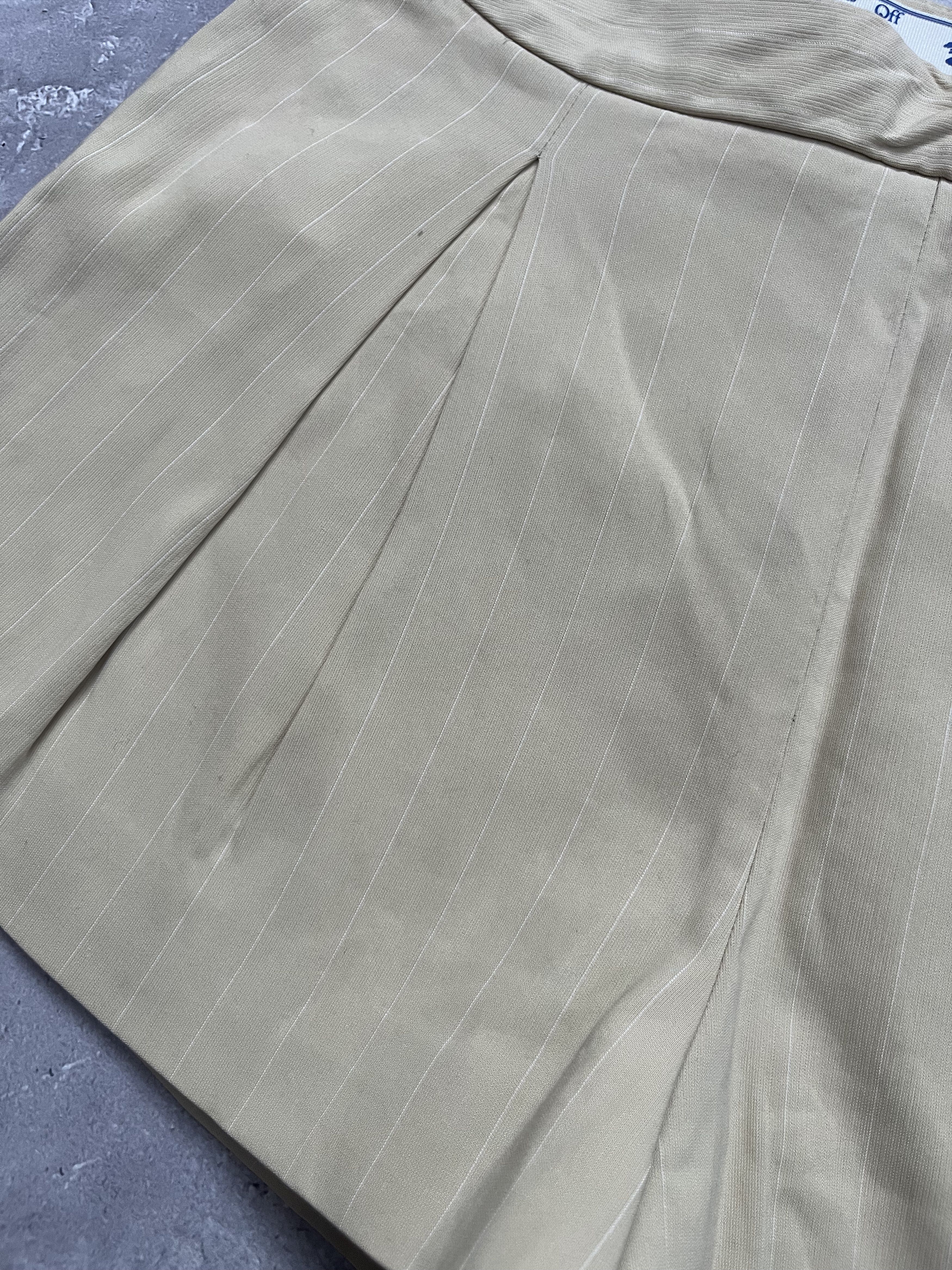 Off-White Off-White Pinstripe Trousers Shorts Pleated Size 40 Women Size 27" / US 4 / IT 40 - 4 Thumbnail