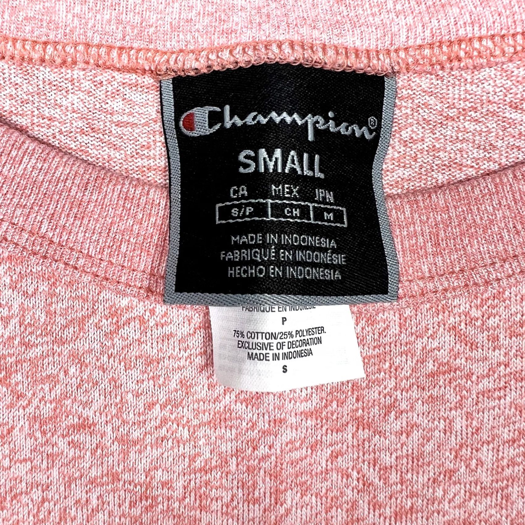 Champion Champion Cropped T-Shirt Womens Small Embroidered Logo Pink White Shirt VINTAGE No Size S / US 4 / IT 40 - 2 Thumbnail