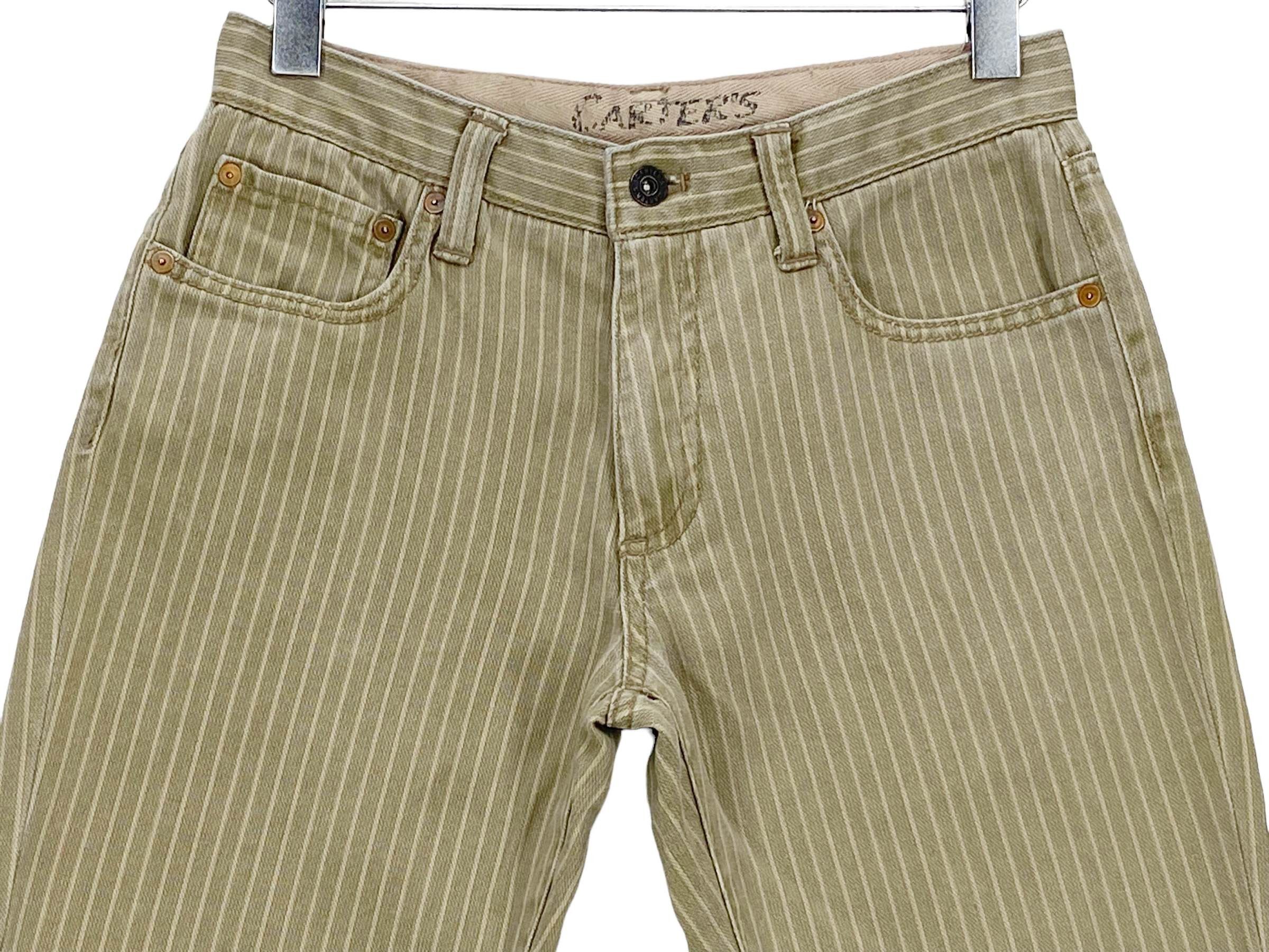 Vintage Carters Hickory Stripe Jeans - Vintage Workwear Denim Pants Size US 28 / EU 44 - 3 Thumbnail