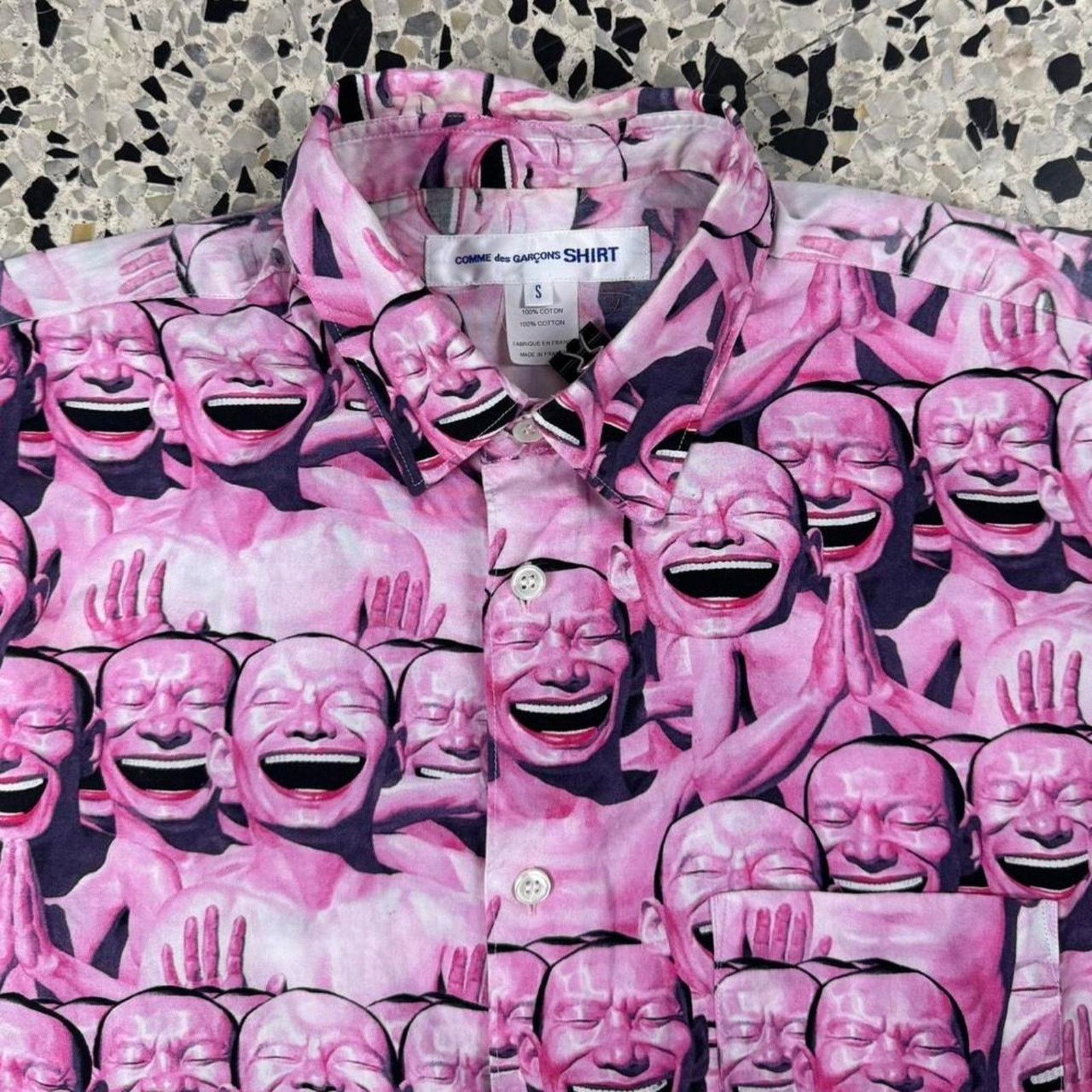 Comme des Garcons COMME DES GARCONS SHIRT X YUE MINJUN LAUGHING MAN AOP SHIRT: Size US S / EU 44-46 / 1 - 3 Thumbnail