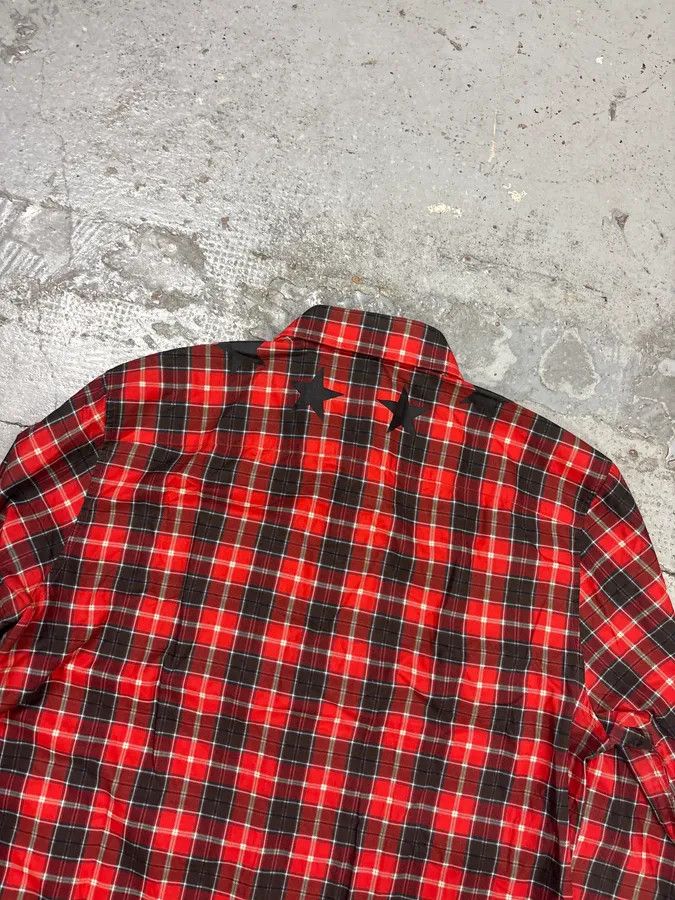 Givenchy SS2015 Givenchy Red Black Plaid Star Shirt by Riccardo Tisci Size US M / EU 48-50 / 2 - 6 Thumbnail