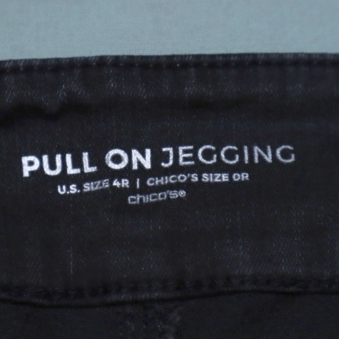 Vintage Chico's Stretch Pull On Jegging Allover Bead Black Women's 4 Pants Slim Pull On Bead Cotton Blend Woven Career PANTS Womens 4 Black Size 27" / US 4 / IT 40 - 5 Thumbnail