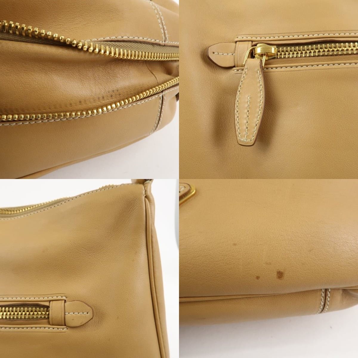 Prada Prada Leather Shoulder Bag Tan Size ONE SIZE - 6 Thumbnail