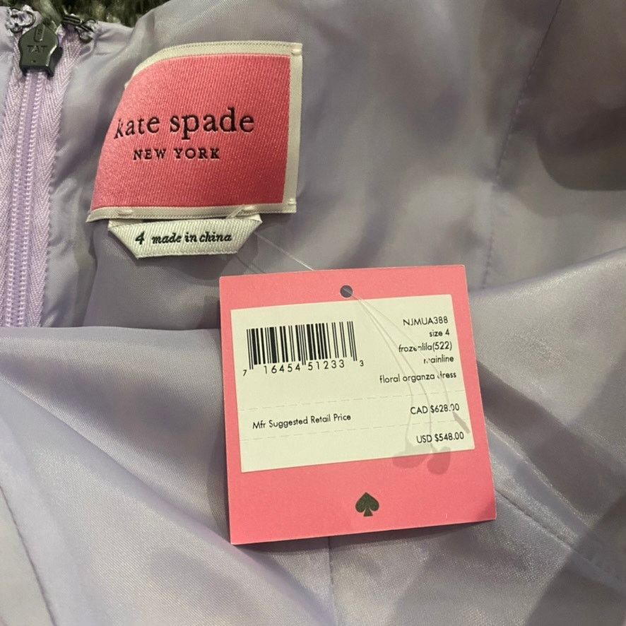 Kate Spade Kate Spade Floral Organza Dress in Yellow/Lilac, Size US4 Size S / US 4 / IT 40 - 4 Thumbnail
