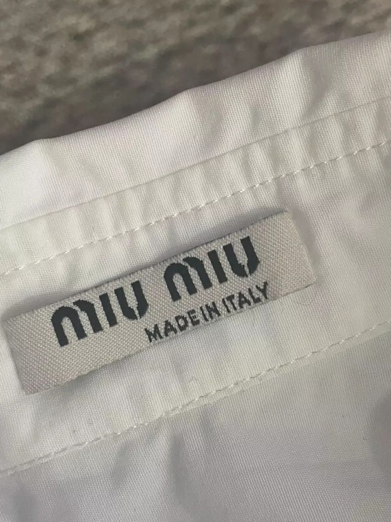 Prada Miu Miu Women's Casual Short Sleeve Shirt-2506 Size M / US 6-8 / IT 42-44 - 4 Thumbnail