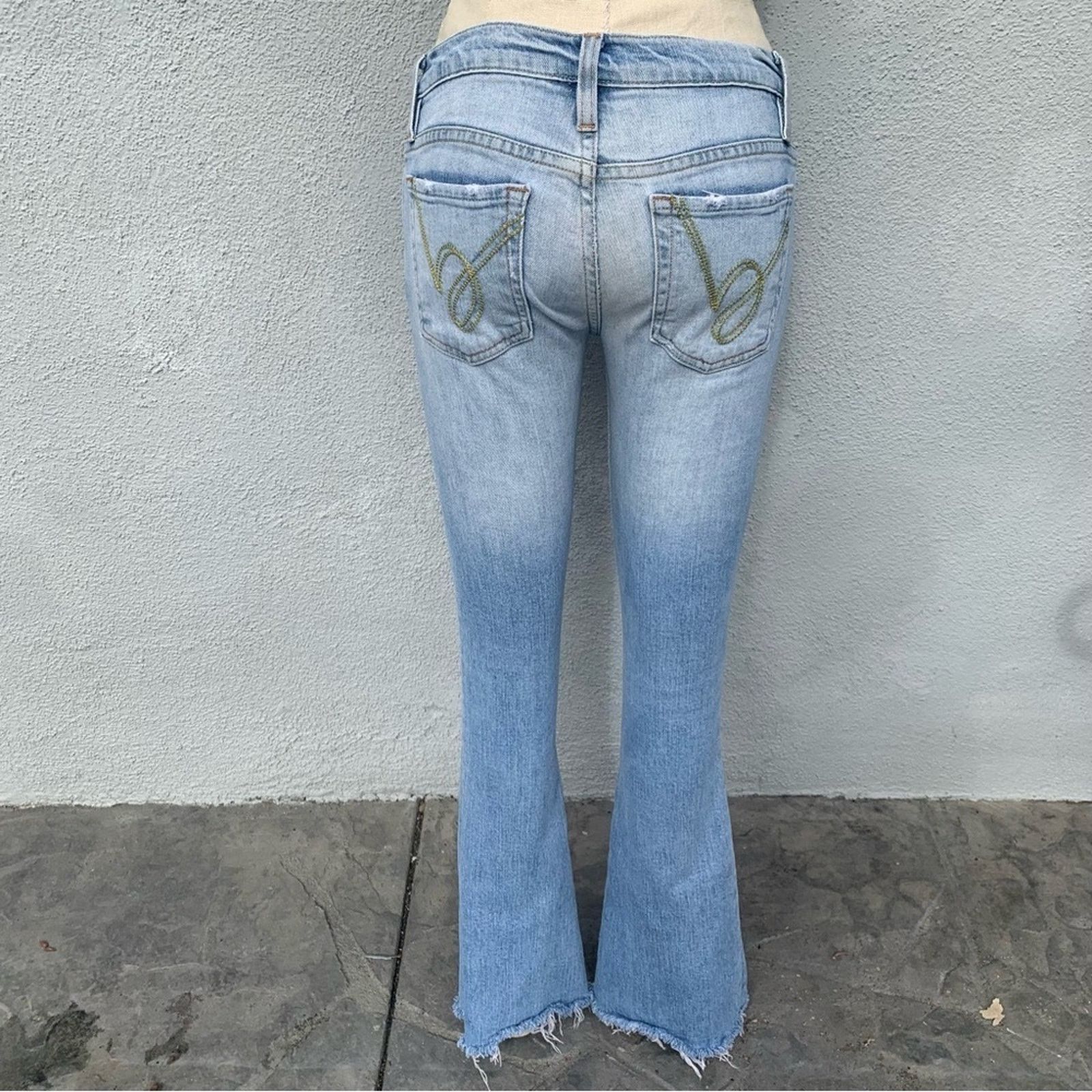 Bebe Vintage 2000s Bebe Low Rise Bootcut Blue Jeans Y2K Size 26" / US 2 / IT 38 - 4 Thumbnail