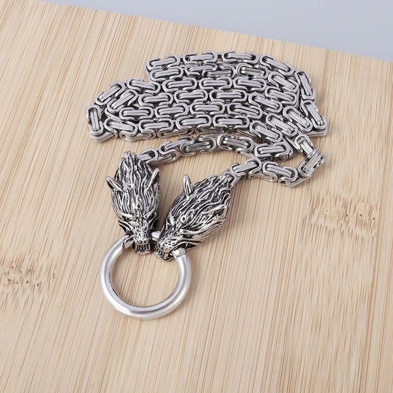 Vintage Nordic Wolf Head Necklace Size ONE SIZE - 2 Thumbnail